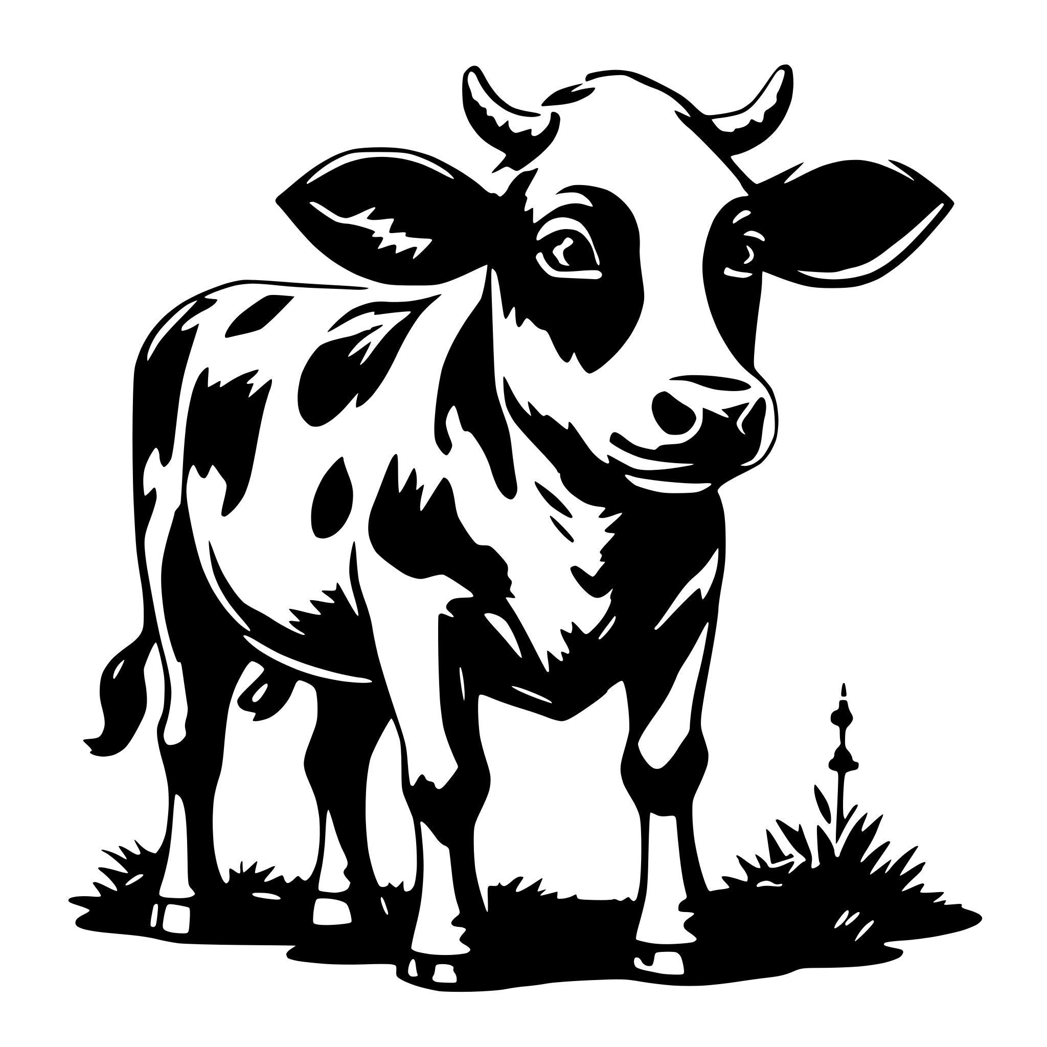 AI-generated SVG of a Vache