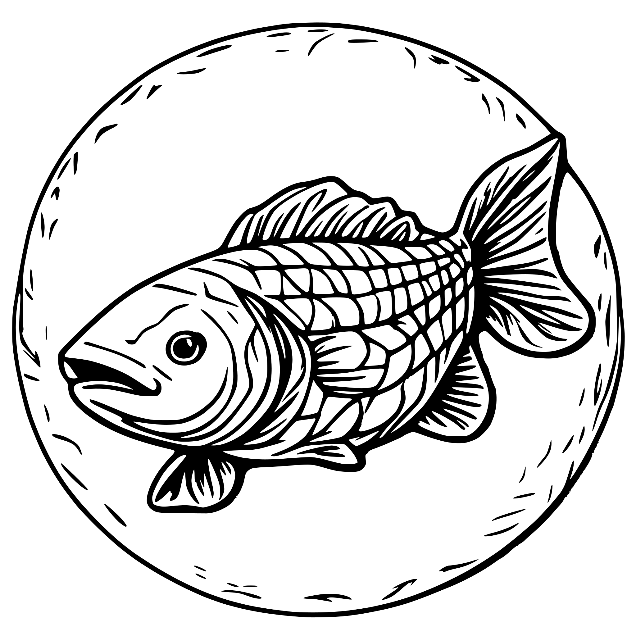 AI-generated SVG of 'carp'