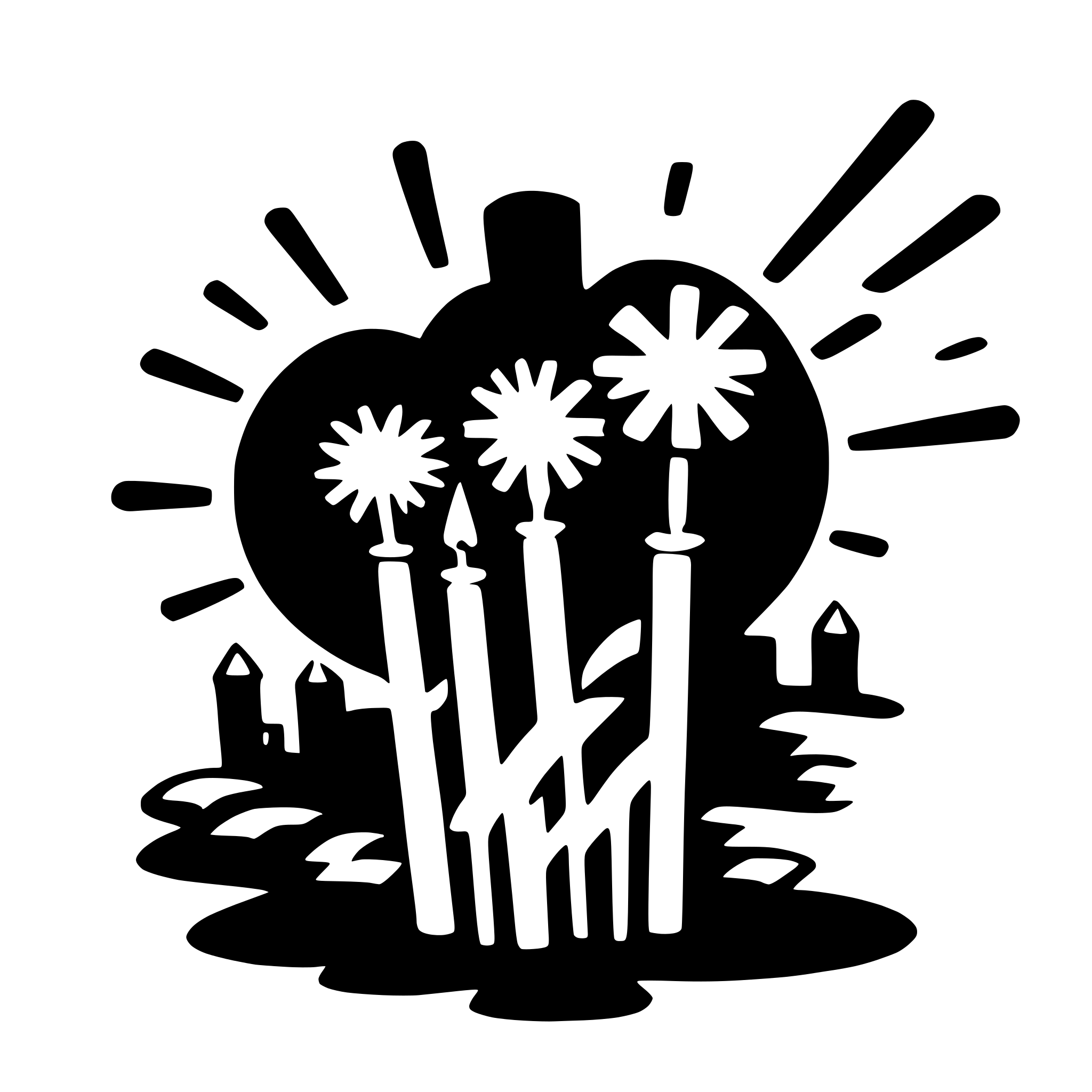 AI-generated SVG of a love fireworks