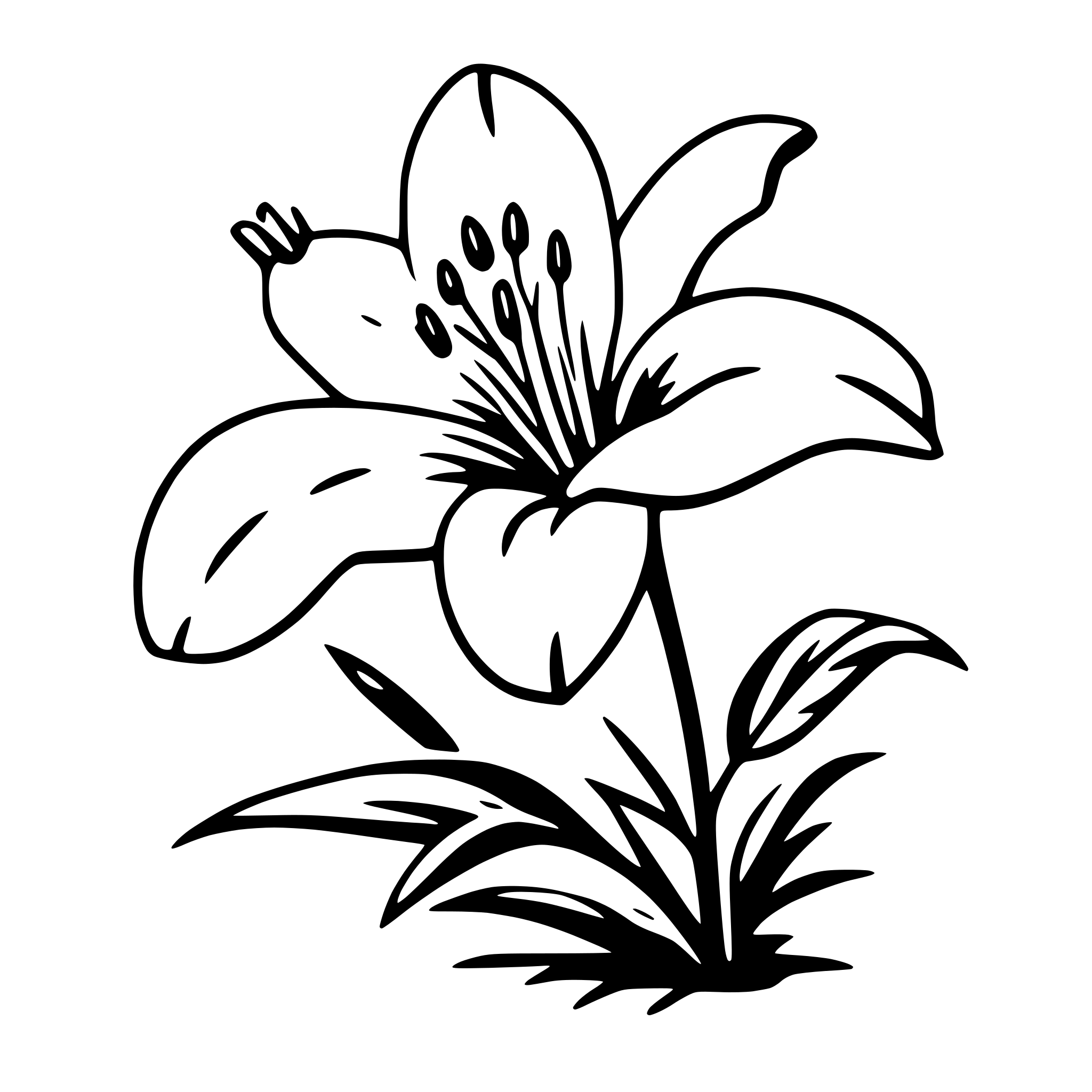 AI-generated SVG of 'lily'