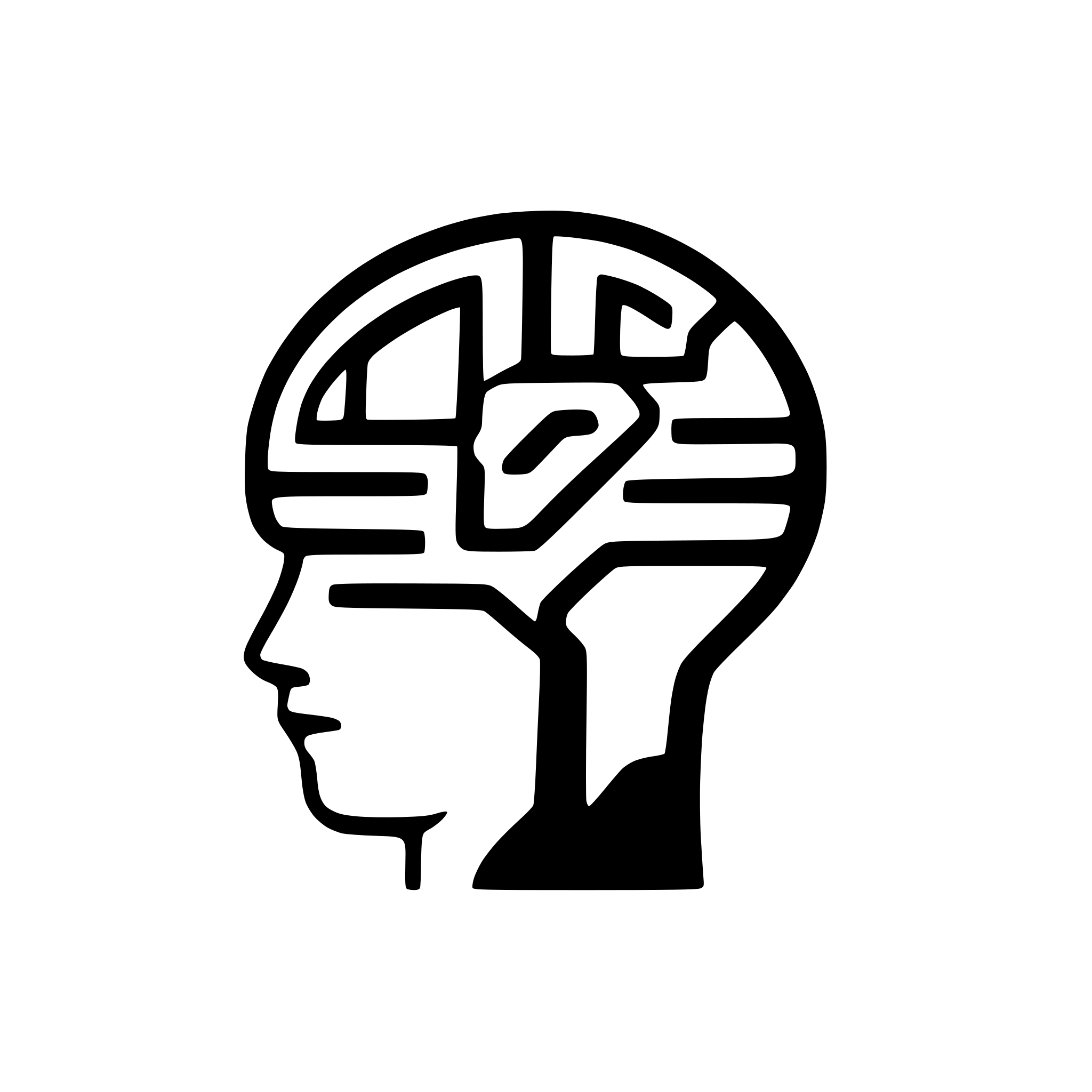 AI-generated SVG of a brain with a computer chip implant