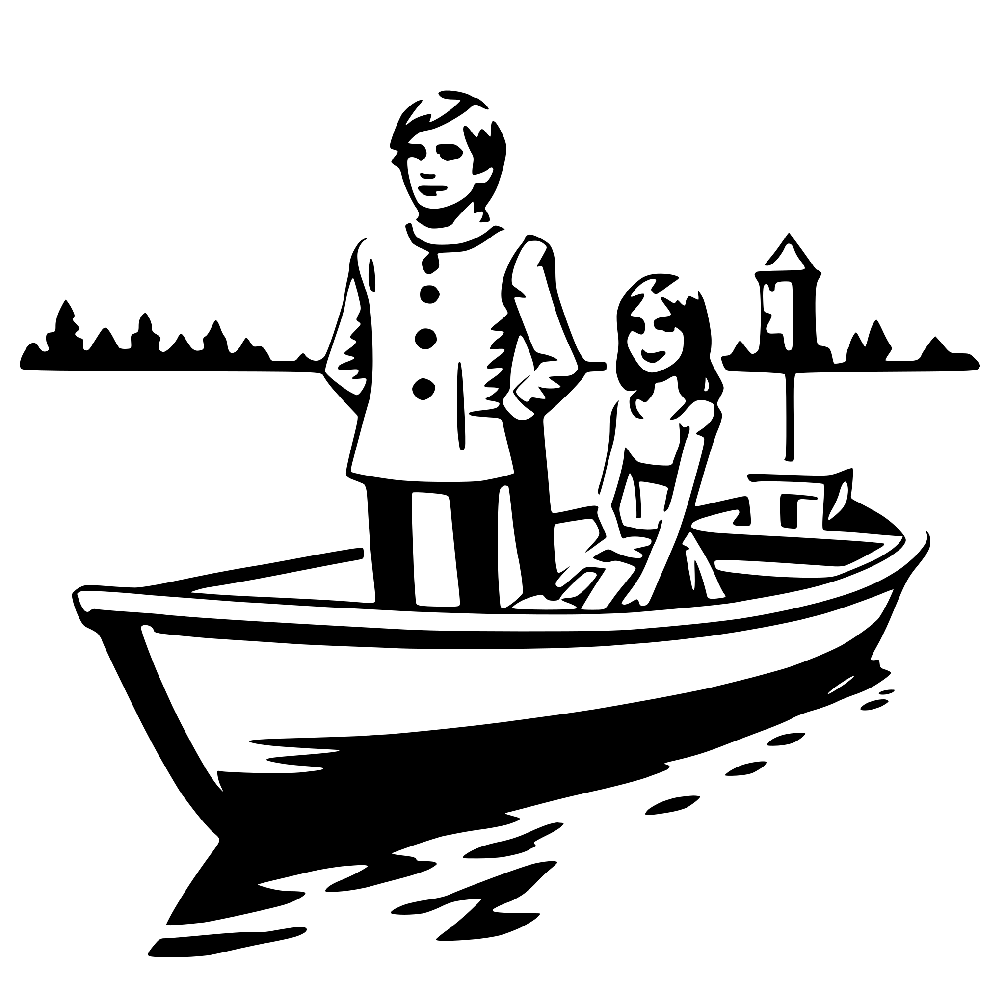 AI-generated SVG of 'couple on a boat'