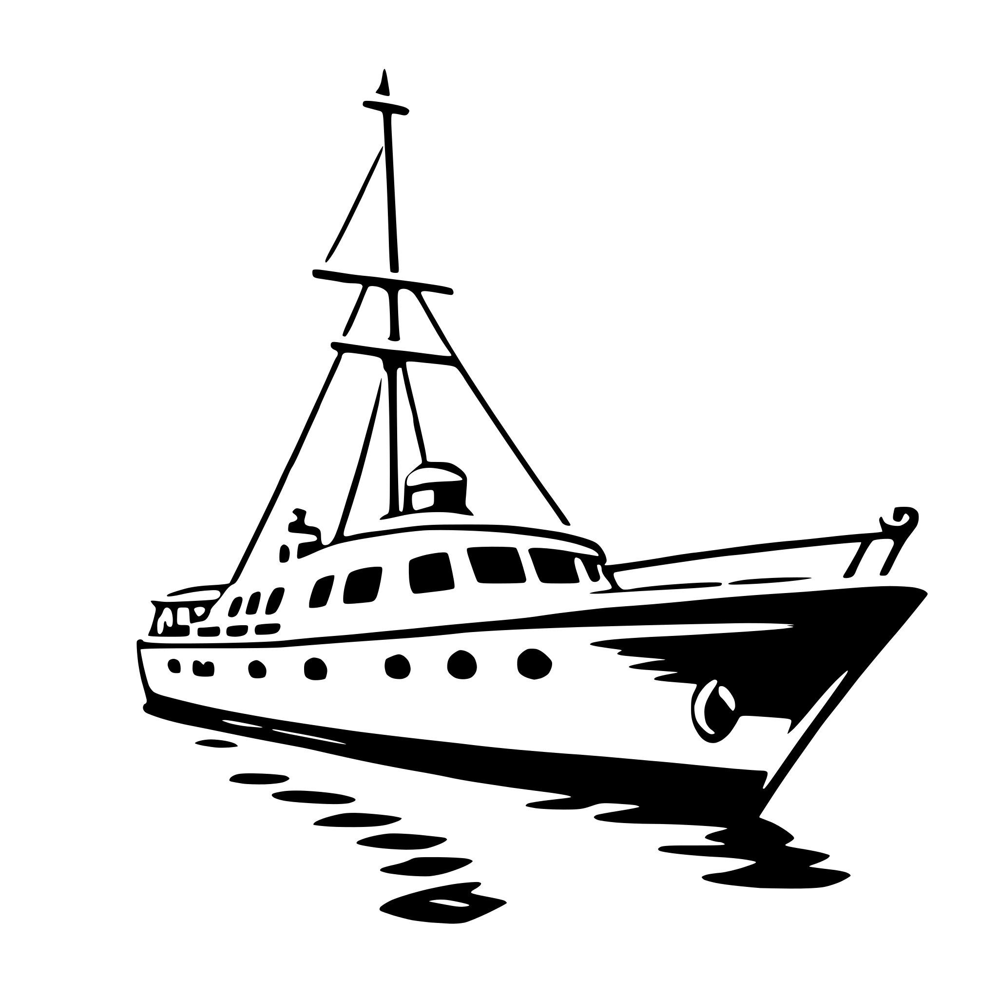 AI-generated SVG of a yacht