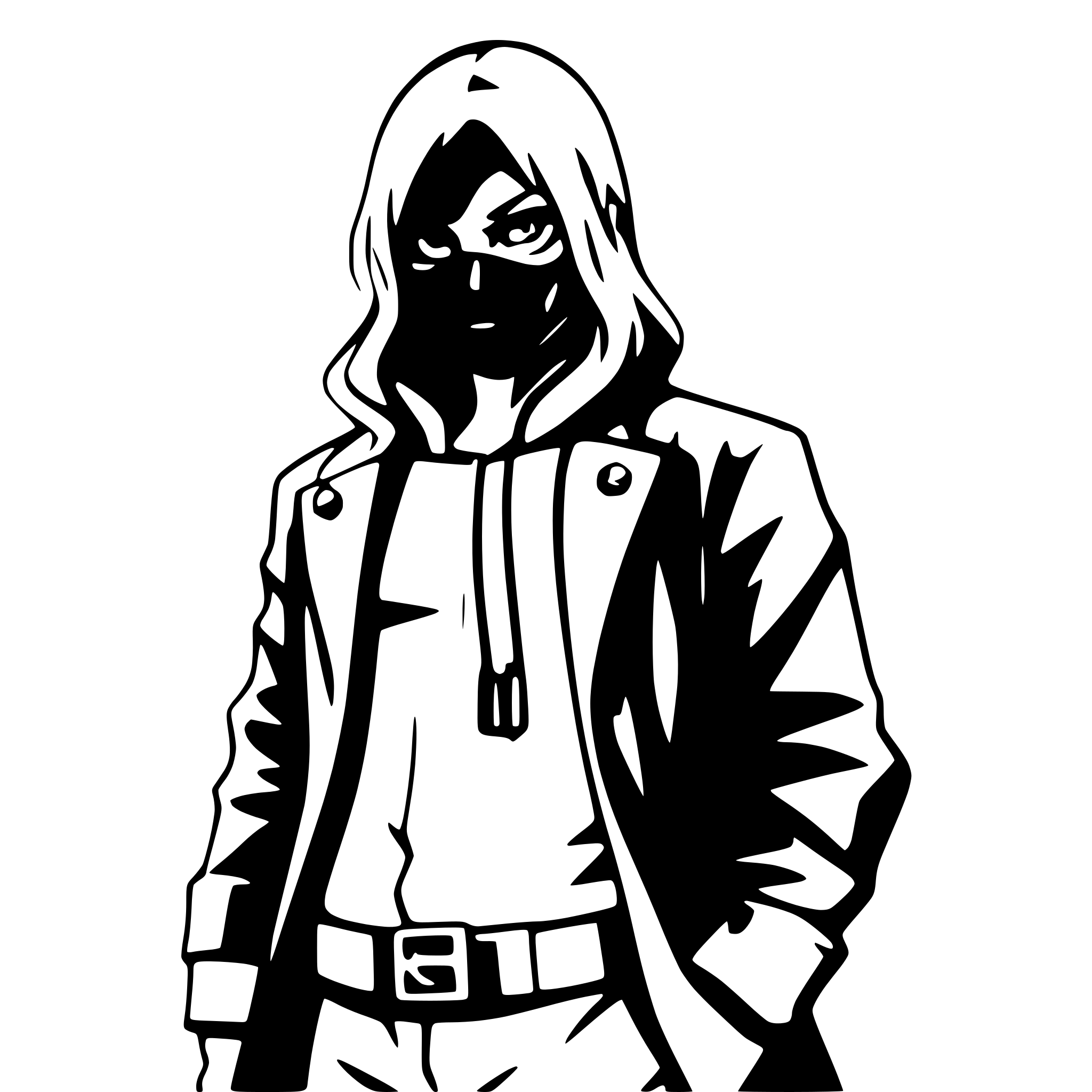 AI-generated SVG of a masked vigilante in city
