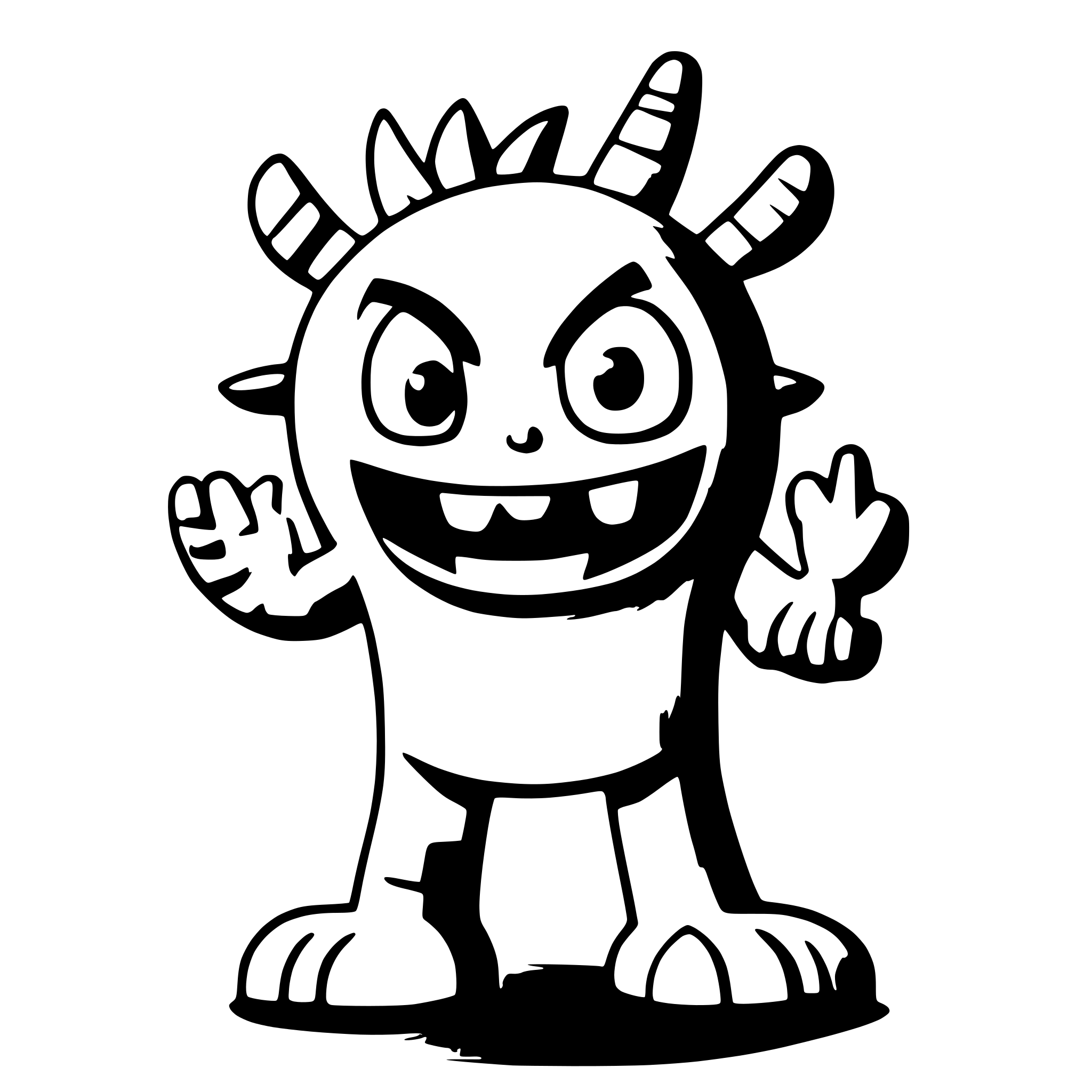 AI-generated SVG of a monster