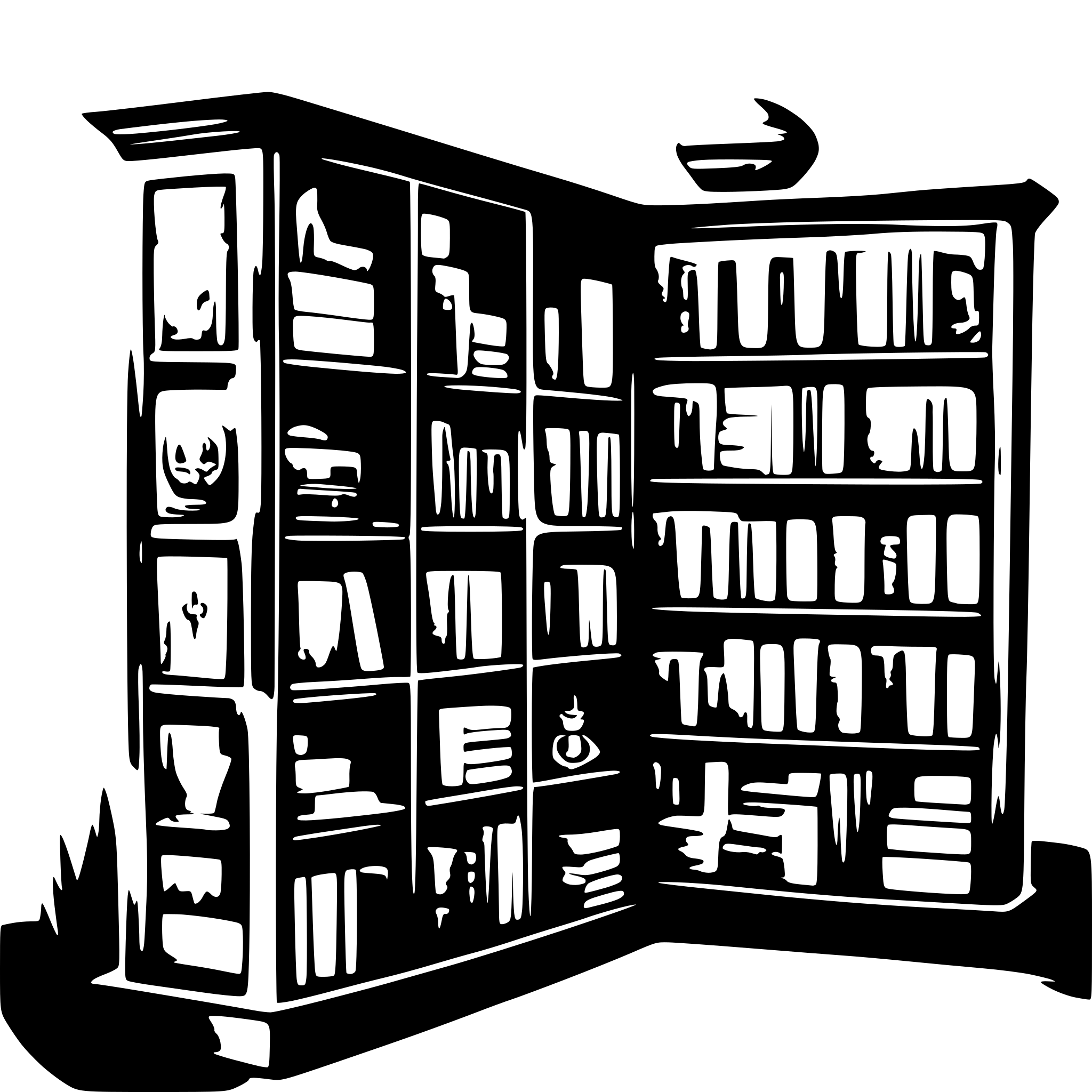 AI-generated SVG of 'the stygian library'