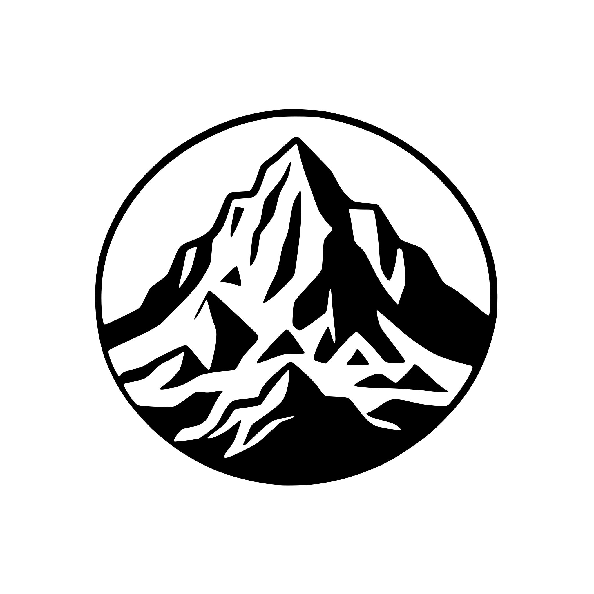AI-generated SVG of 'Mountain with show logo'