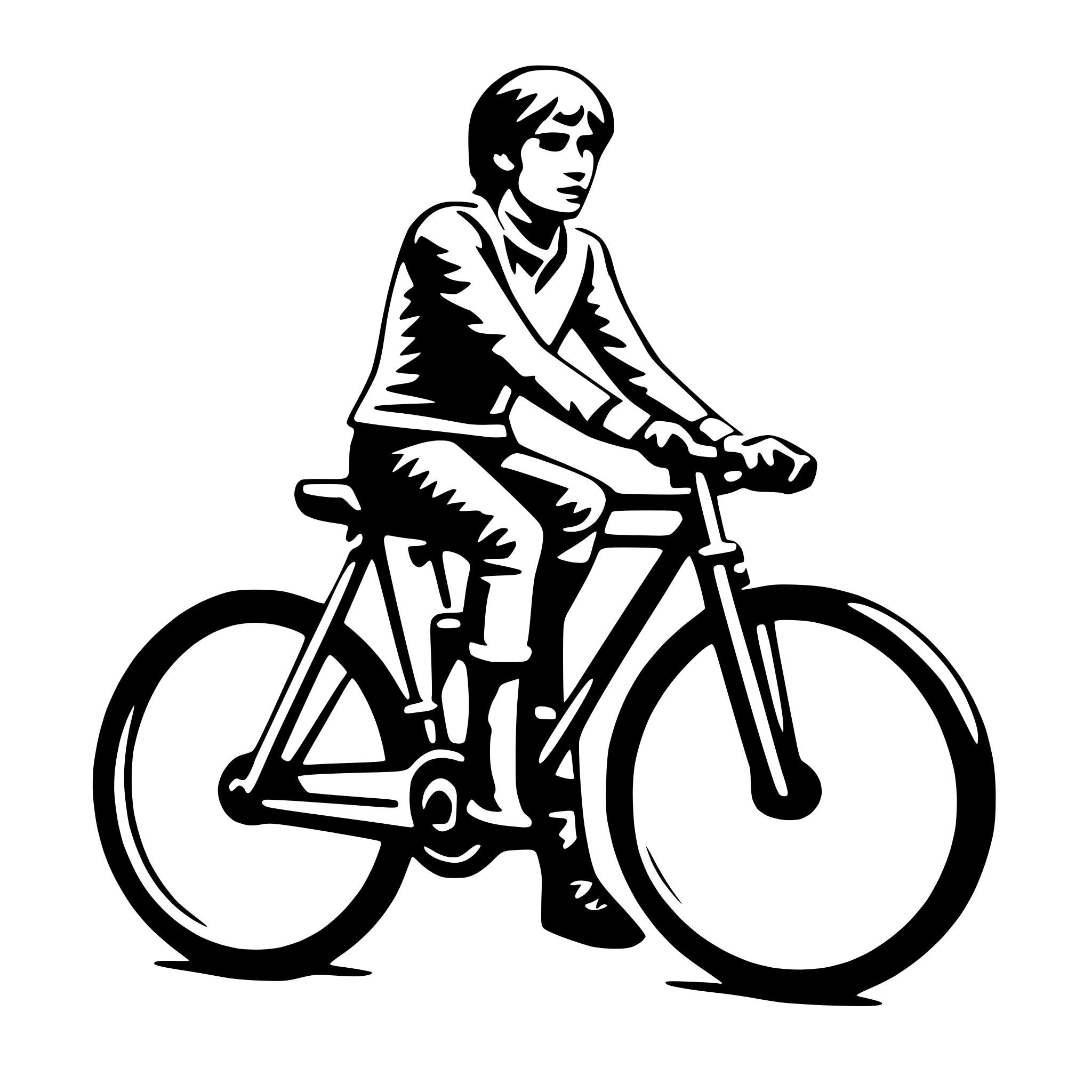 AI-generated SVG of a bicyclist