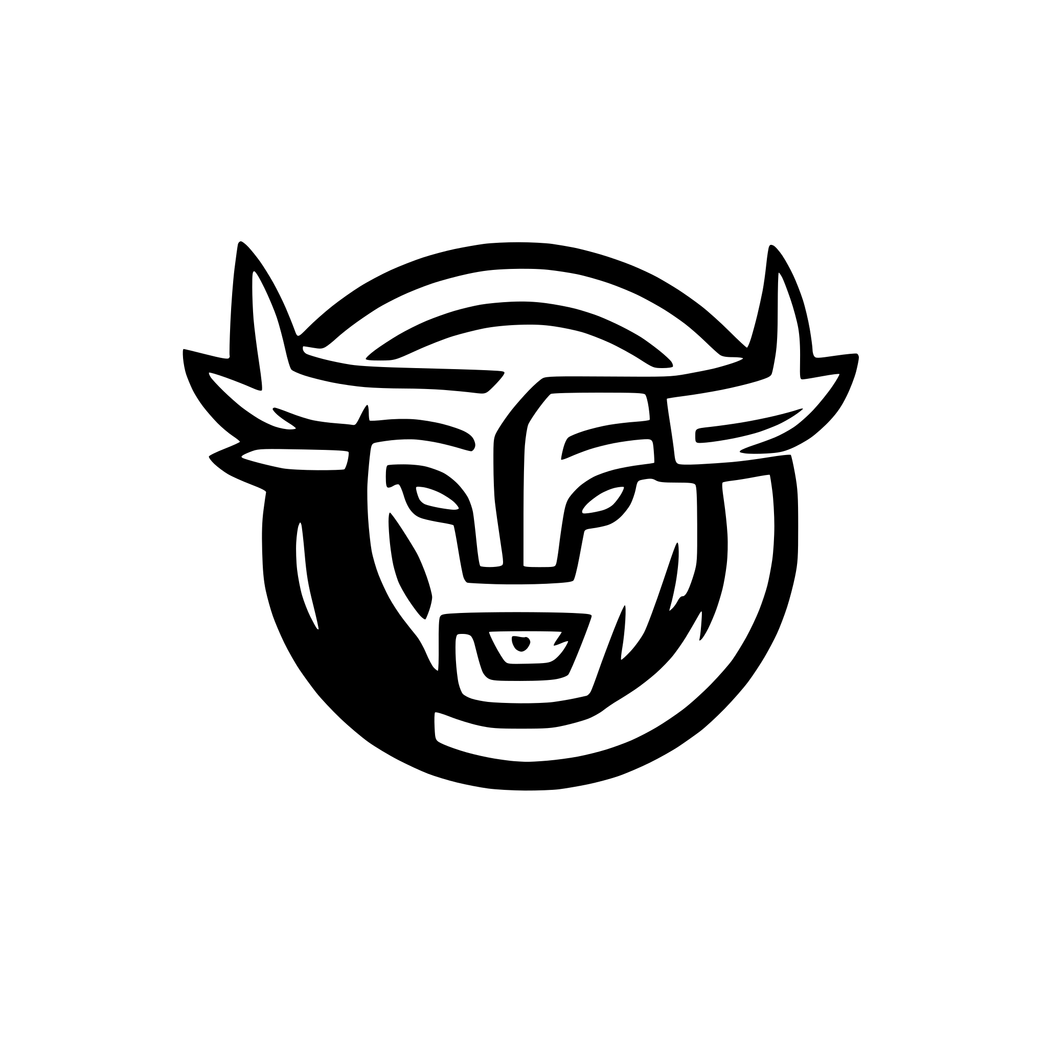 AI-generated SVG of 'green bull head logo'