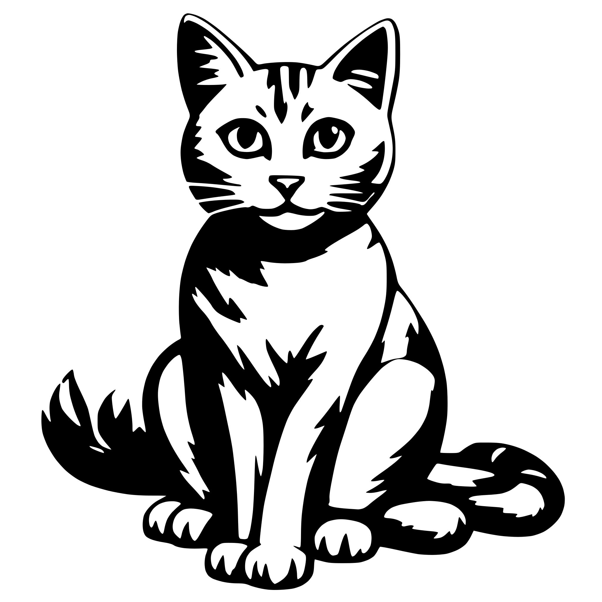 AI-generated SVG of a a cat