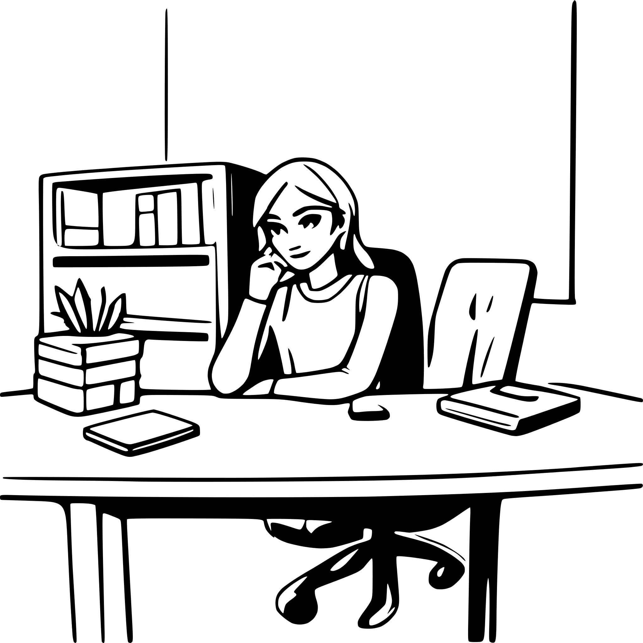 AI-generated SVG of a car designer sitting infront of desk, minimalist, line art, white background, black and white, vector, digital illustration, vector, digital illustration, vector, digital illustration