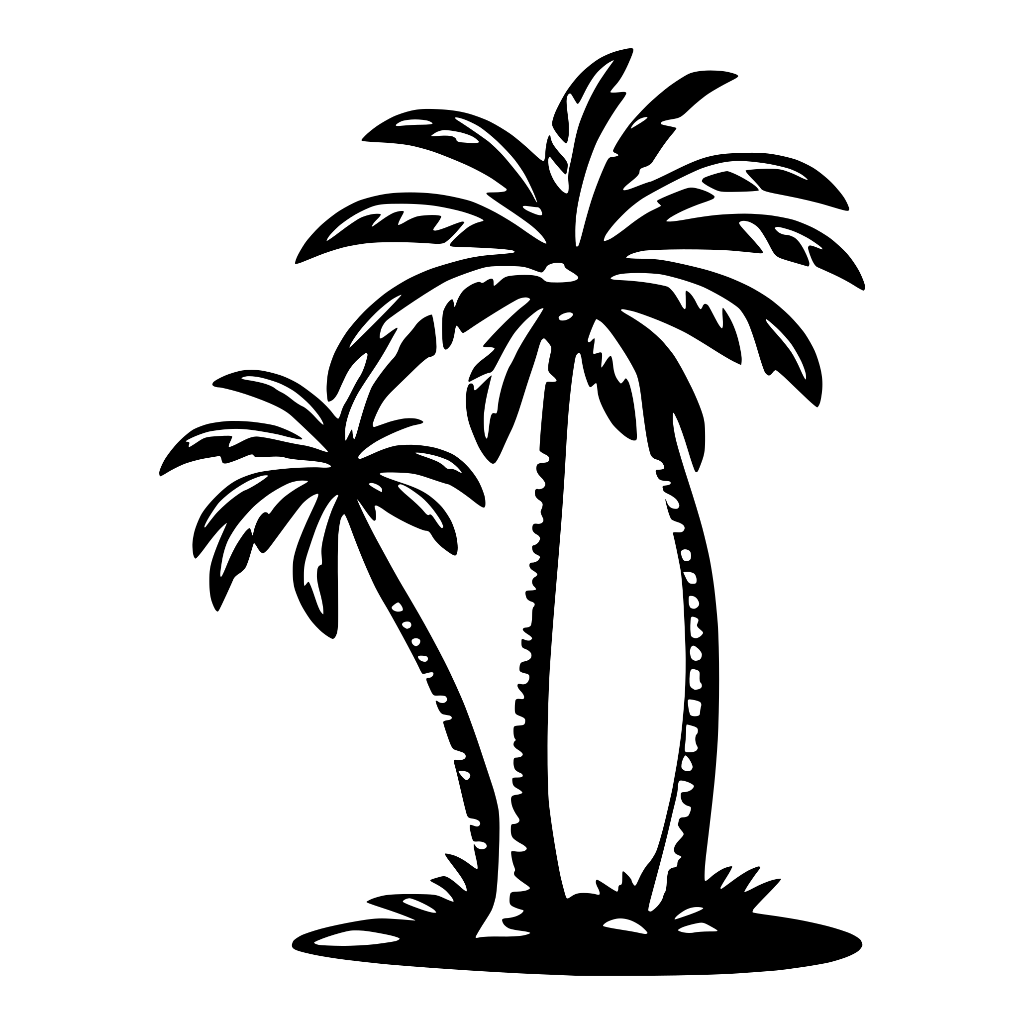 AI-generated SVG of a palm tree