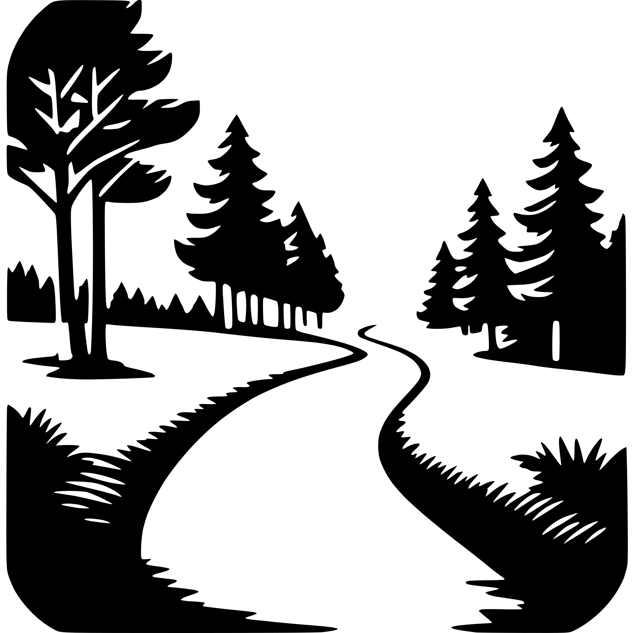 AI-generated SVG of a forest path