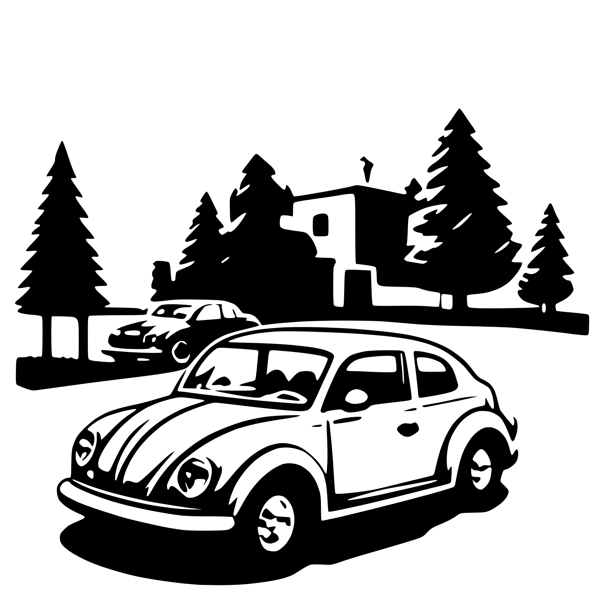 AI-generated SVG of 'bauble with car'