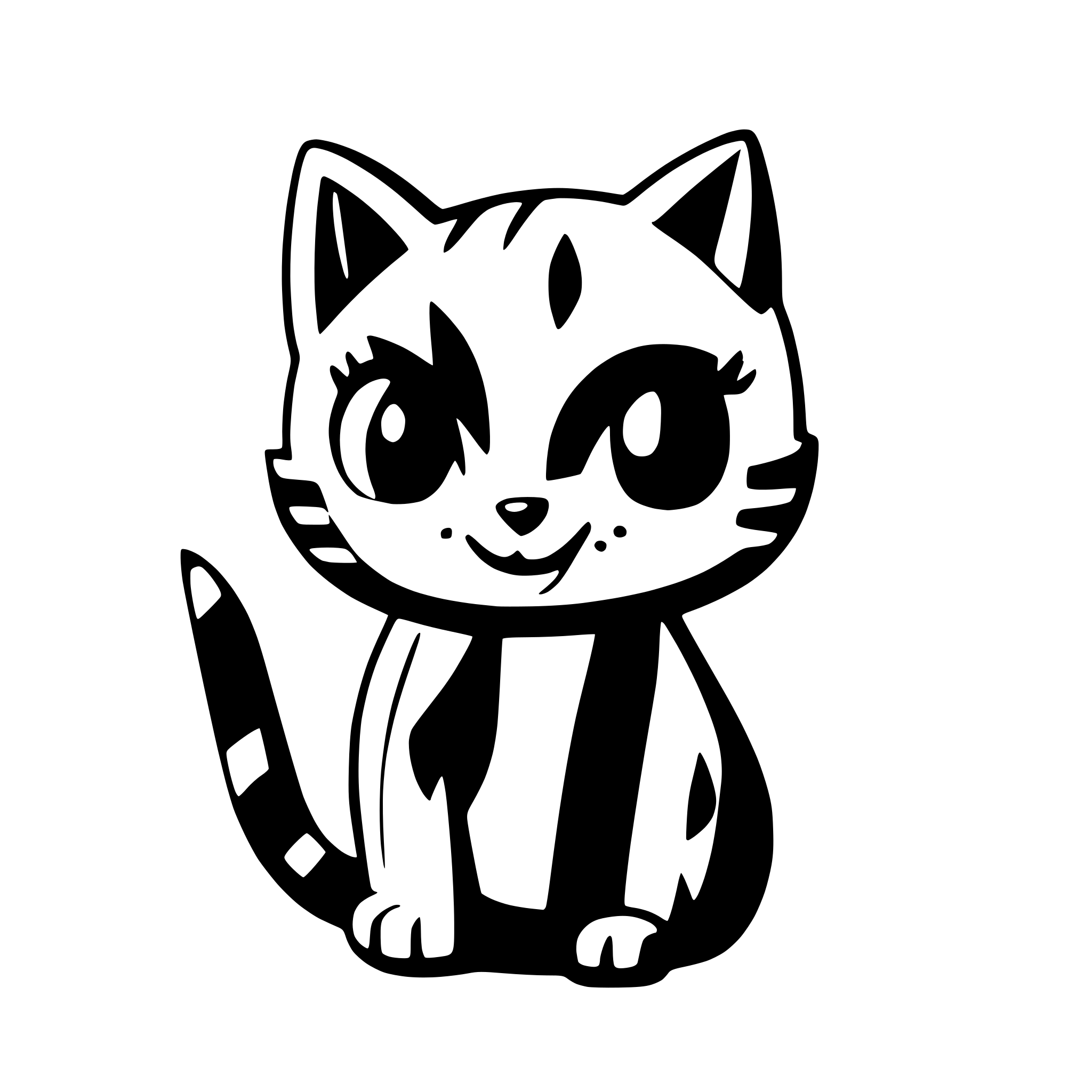 AI-generated SVG of 'cat'