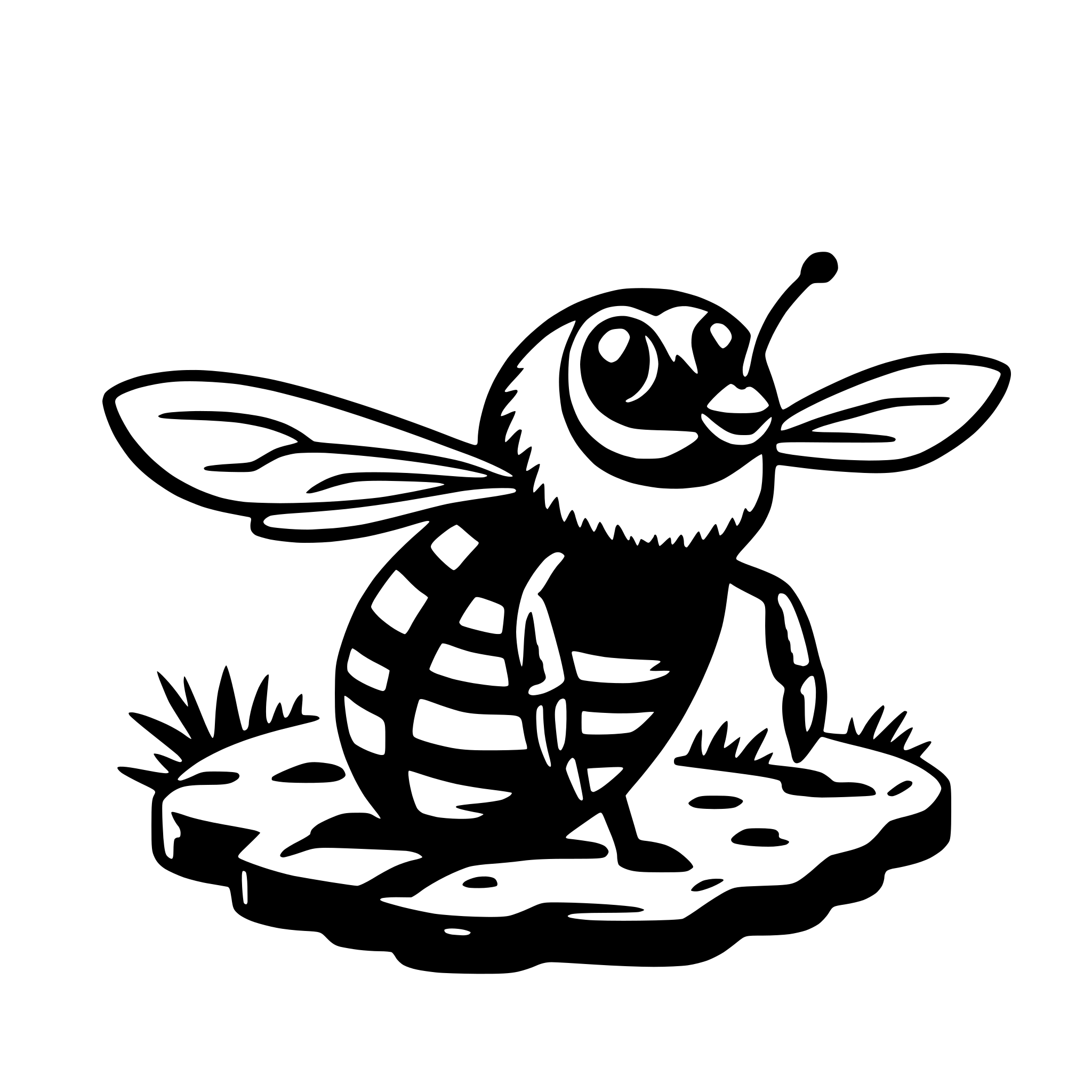 AI-generated SVG of a bee
