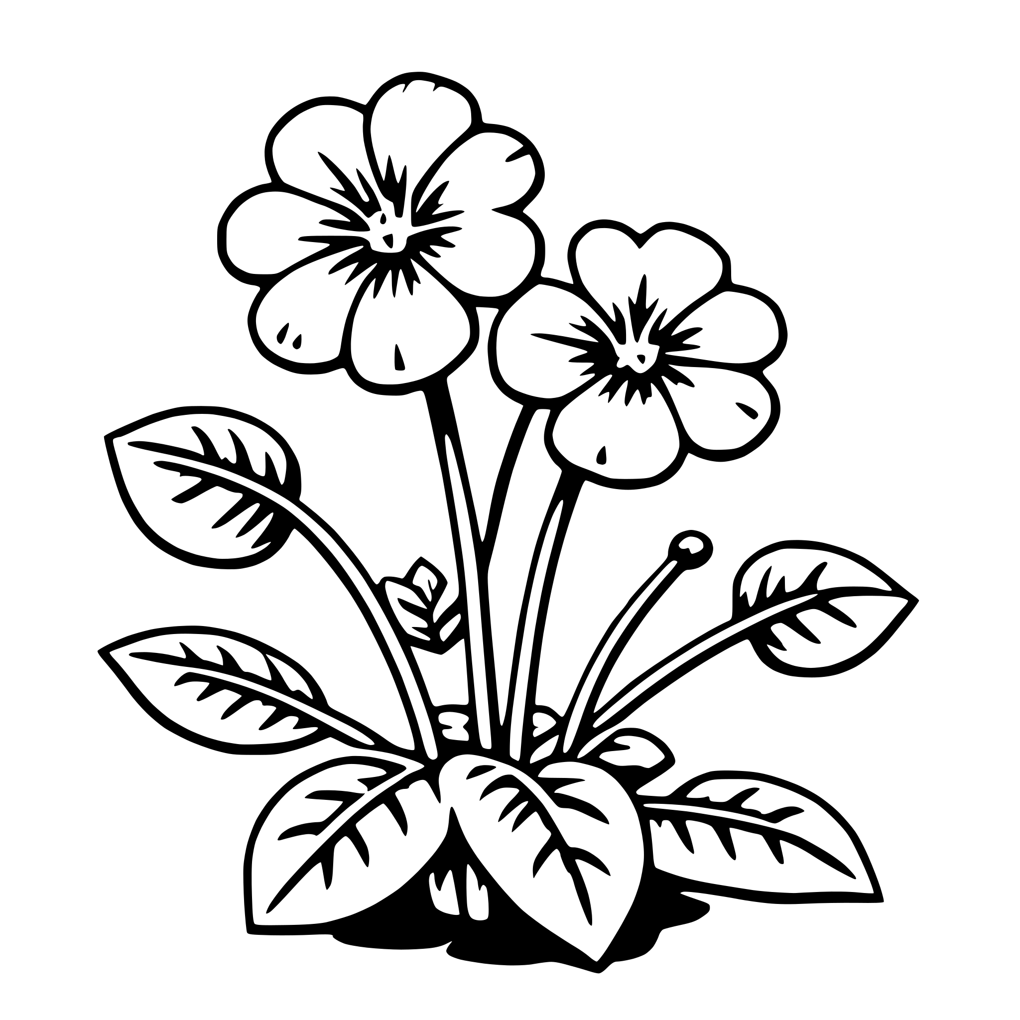 AI-generated SVG of a geranium