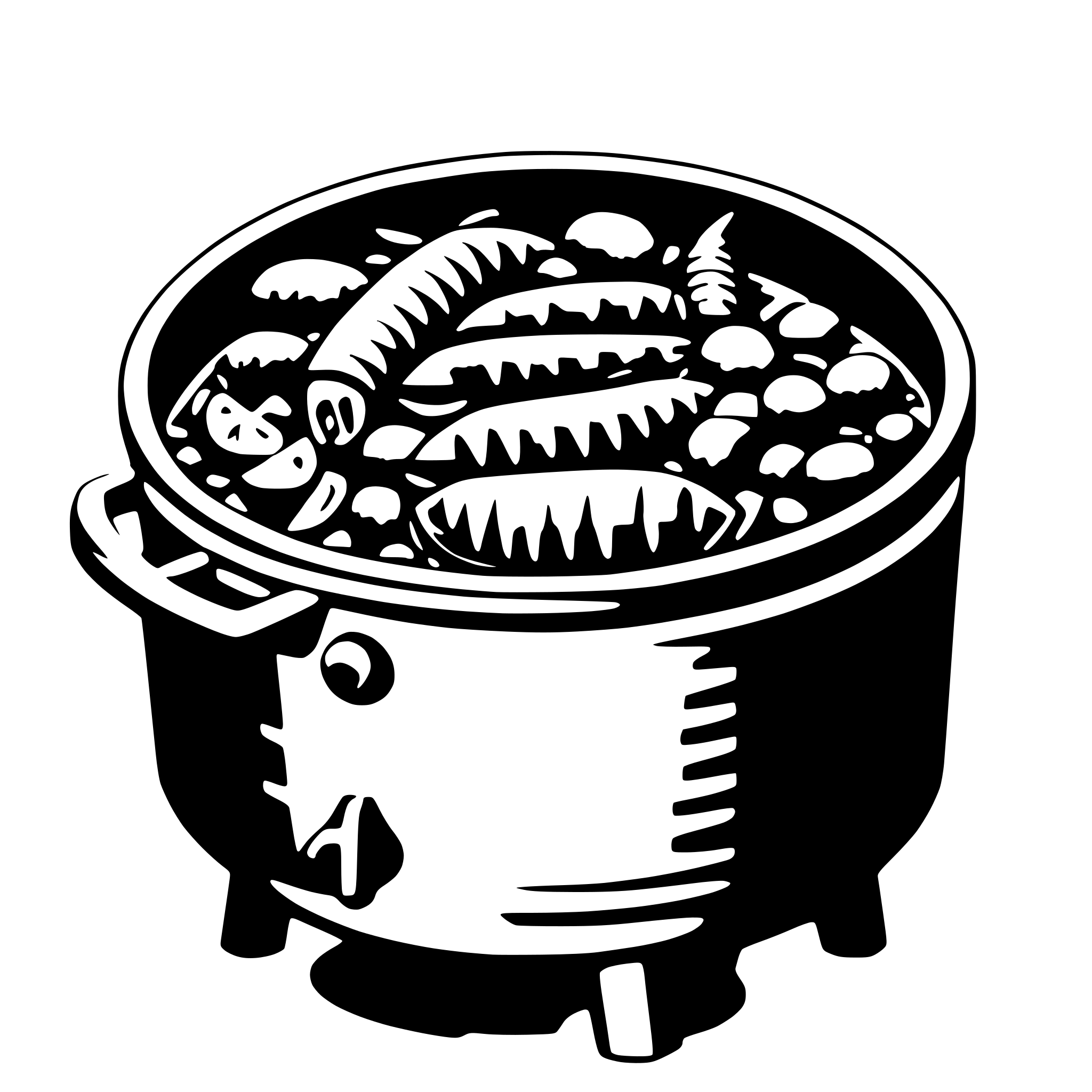 AI-generated SVG of a seafood boil pot simple