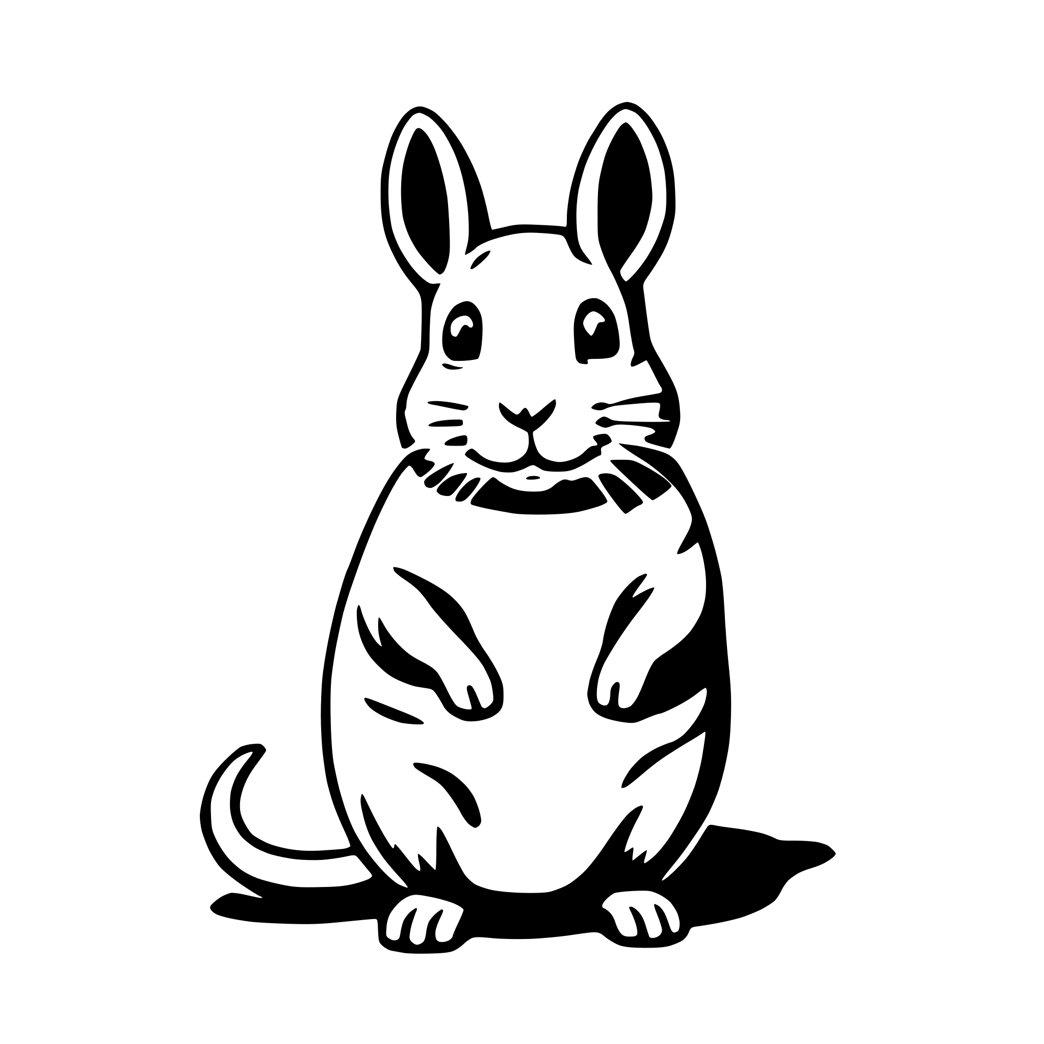 AI-generated SVG of a chinchilla