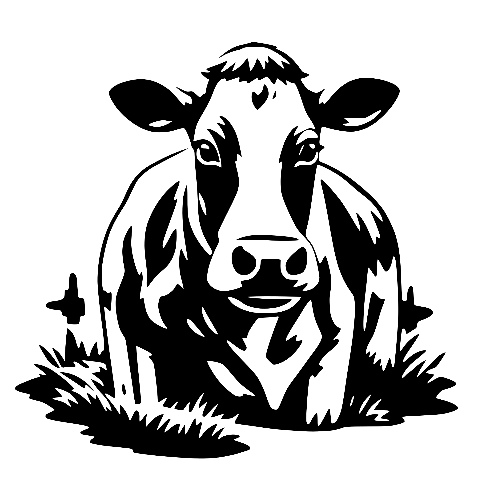 AI-generated SVG of 'russian style cow'