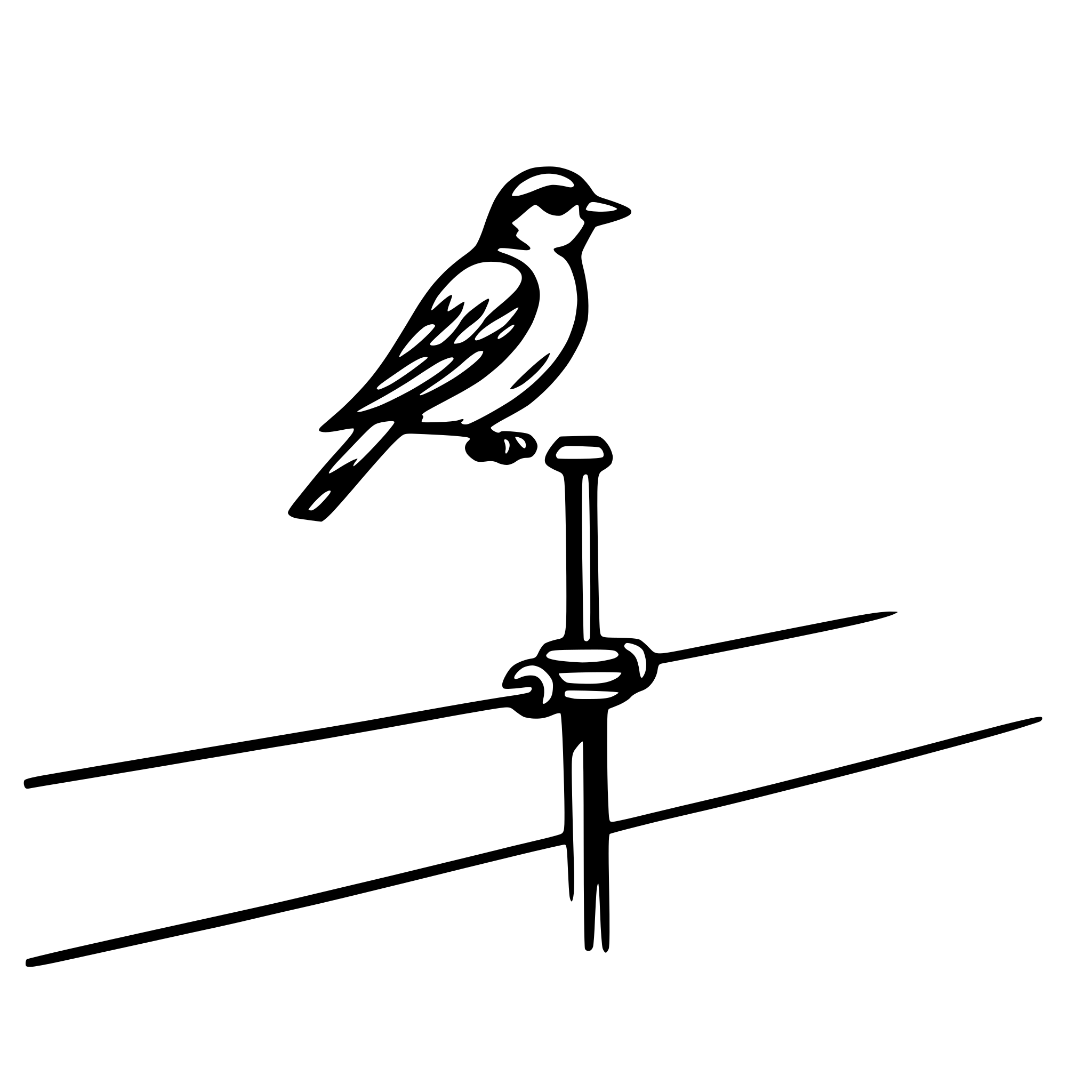 AI-generated SVG of a bird on wire