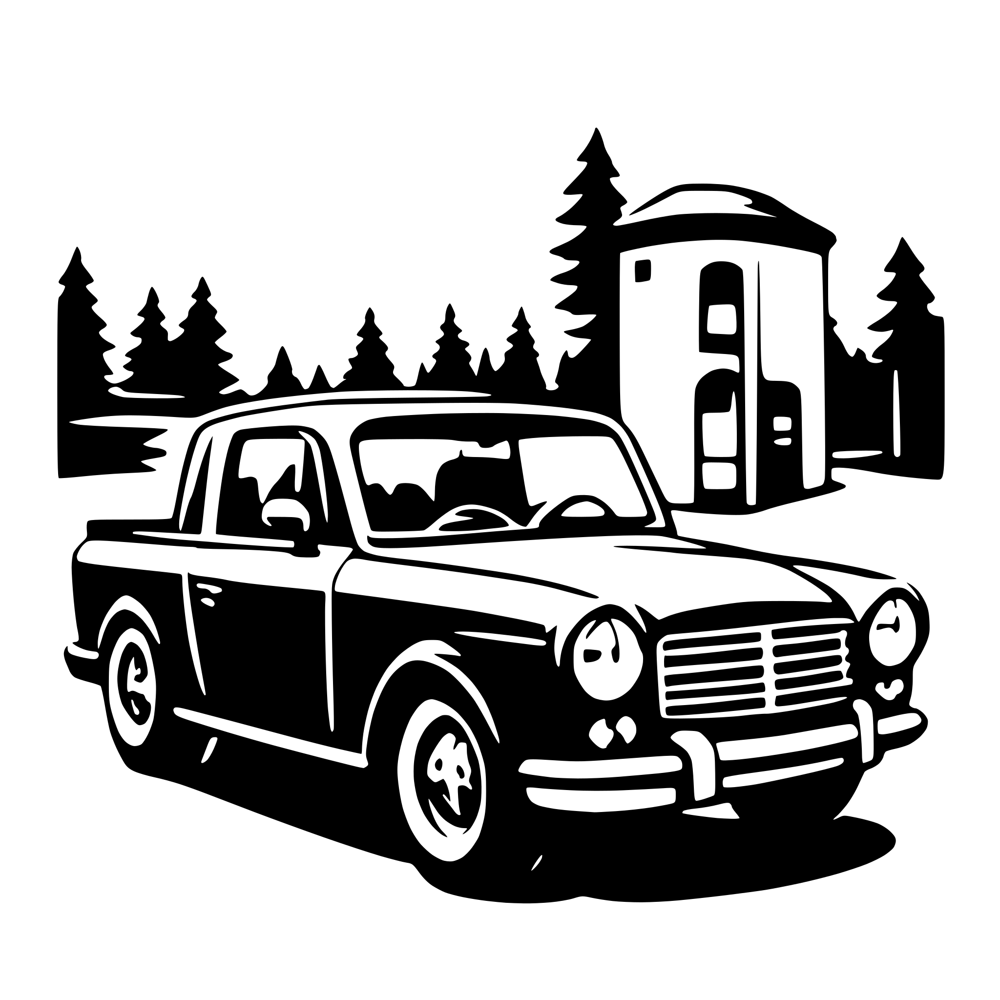 AI-generated SVG of a car drive pick up