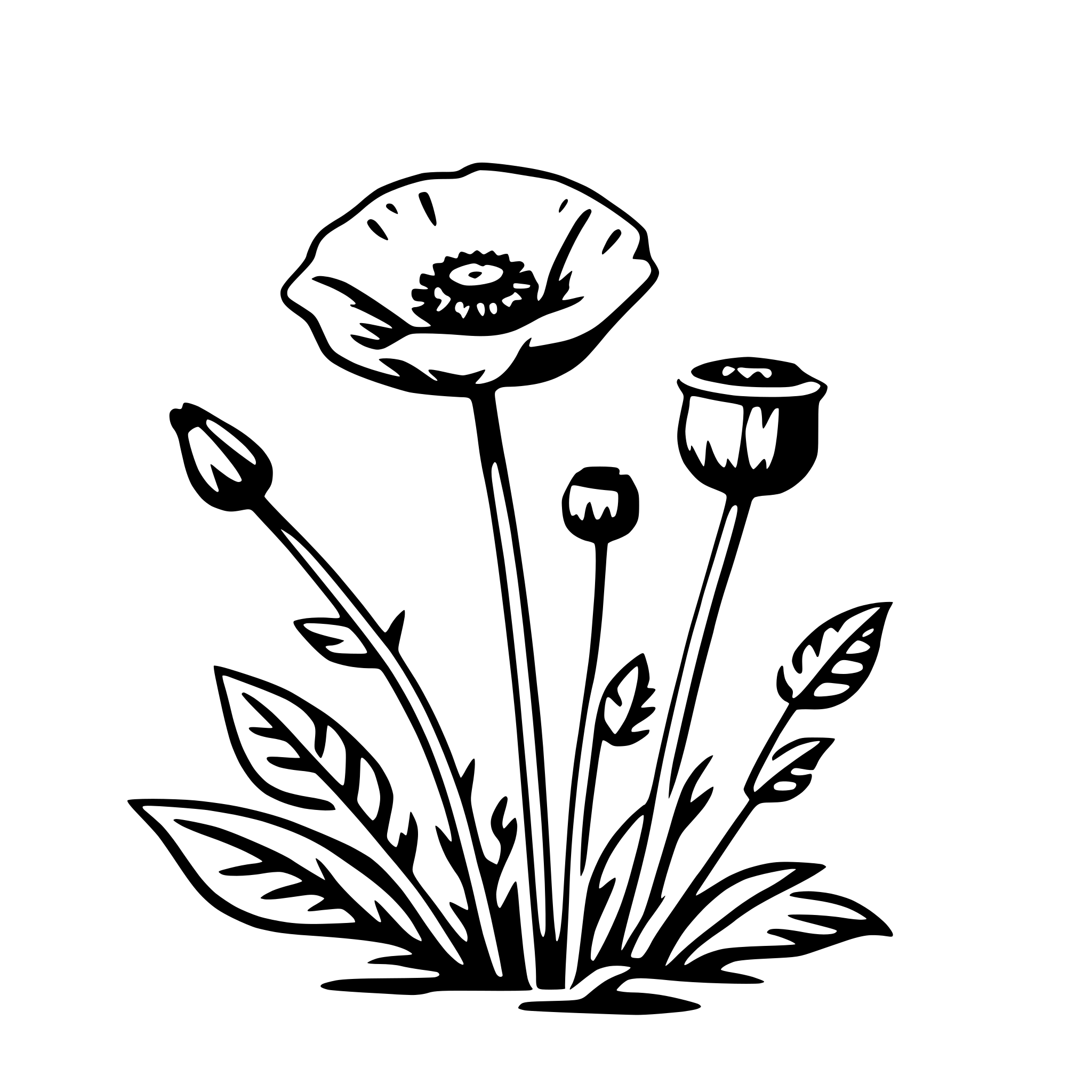 AI-generated SVG of a poppy