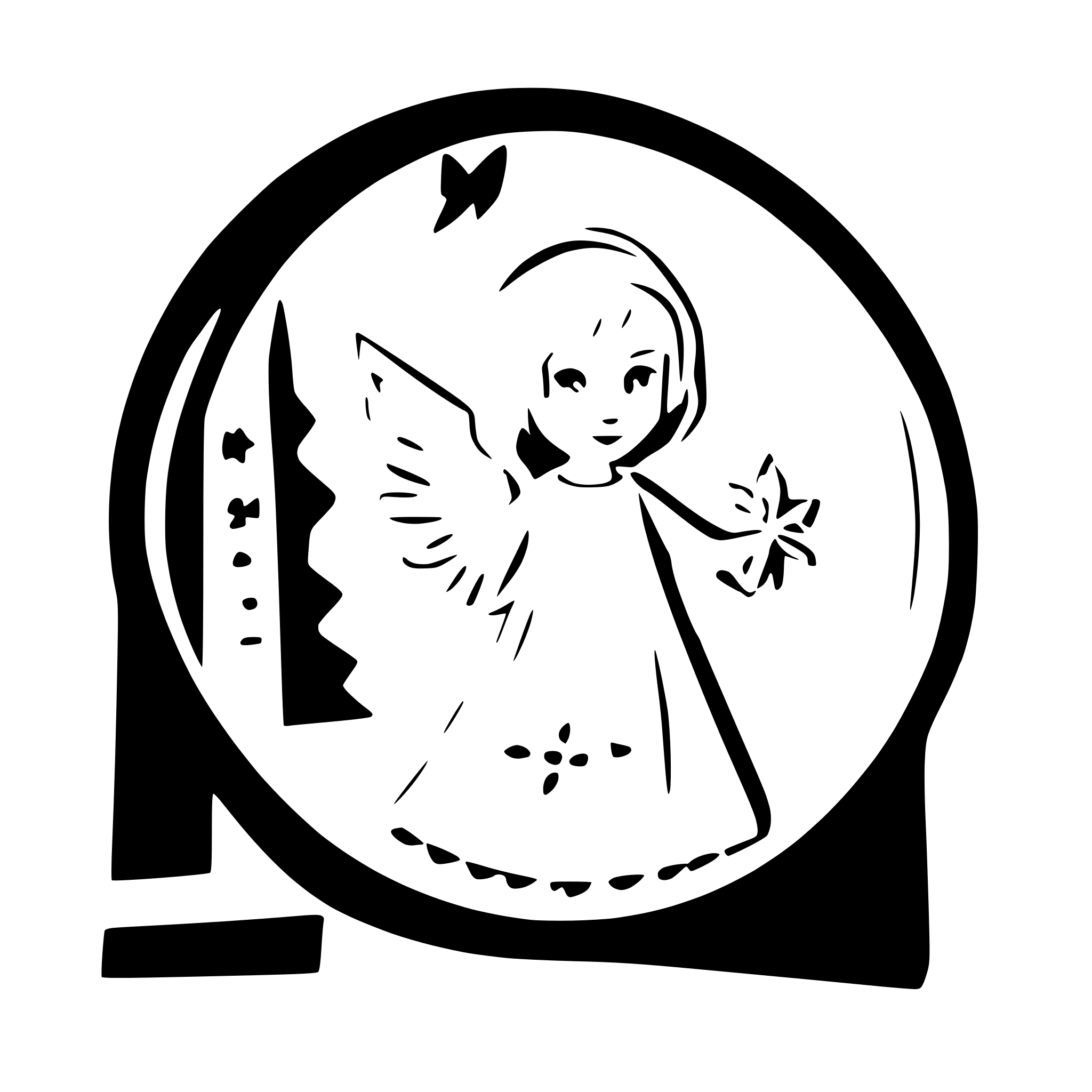 AI-generated SVG of a christmas angel