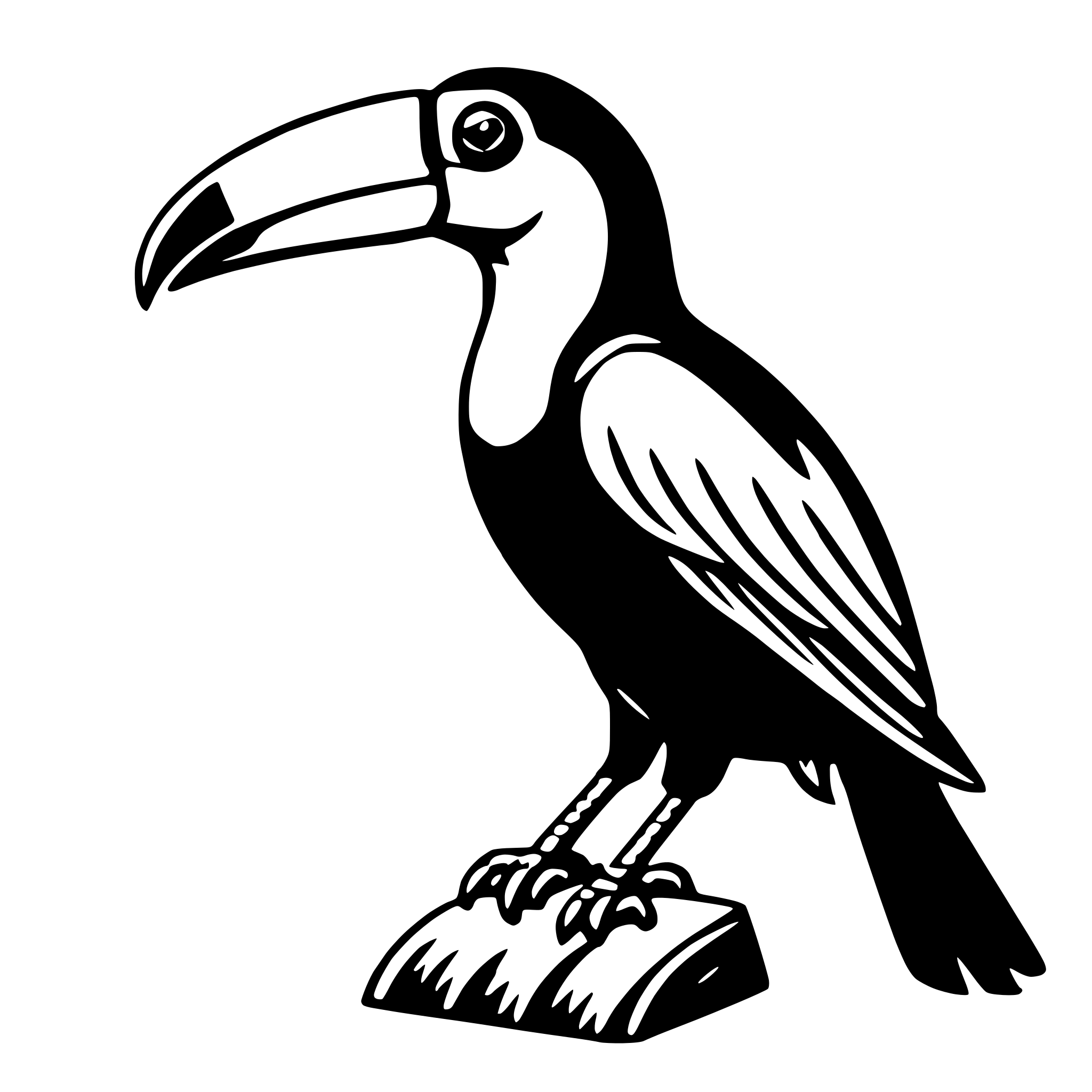 AI-generated SVG of a toucan