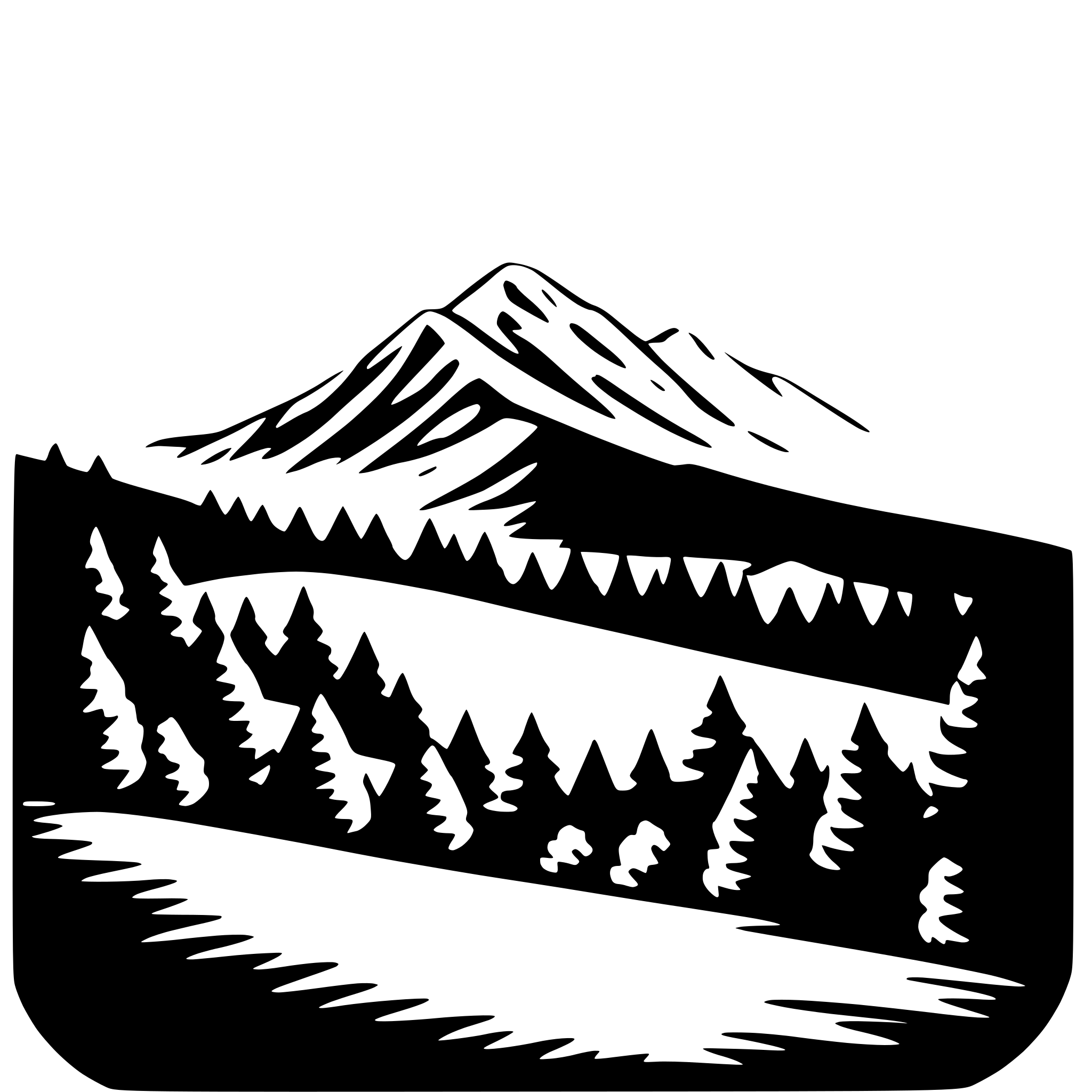 AI-generated SVG of a mountain vistas