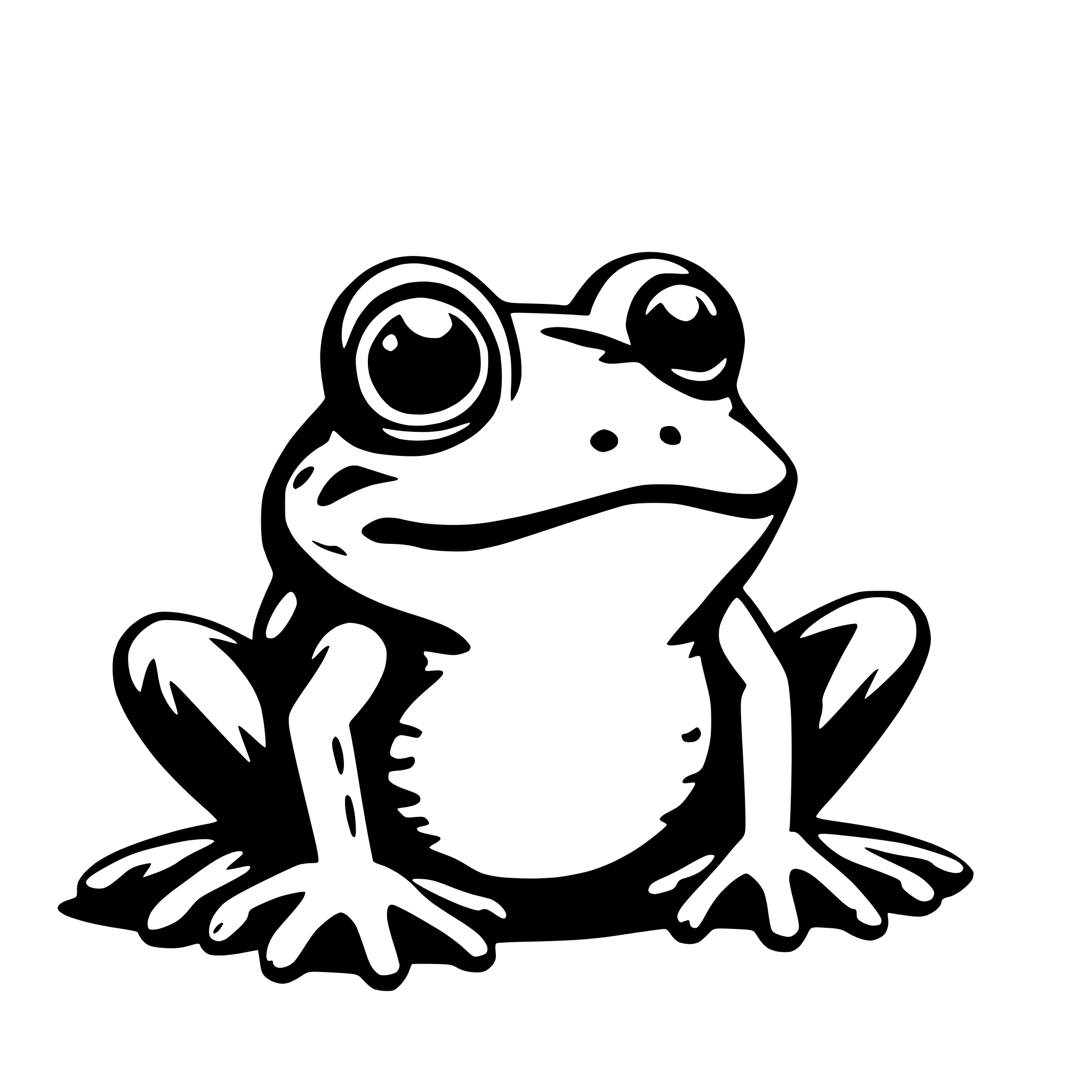 AI-generated SVG of 'cute frog'
