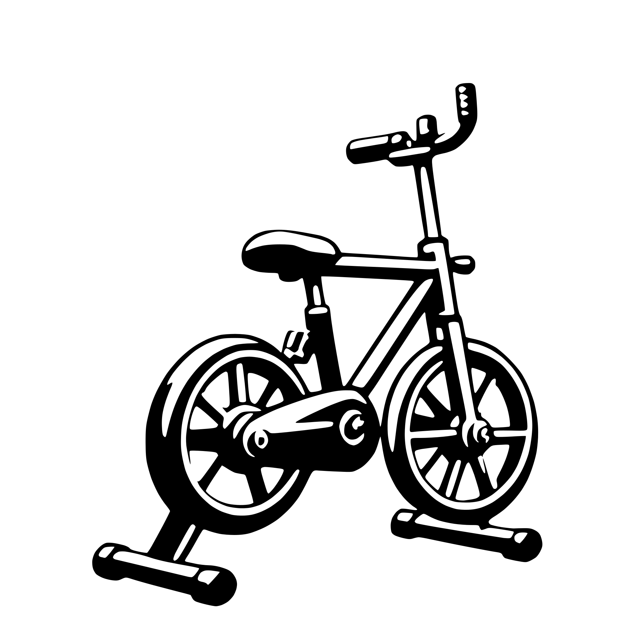 AI-generated SVG of 'stationary bicycle'