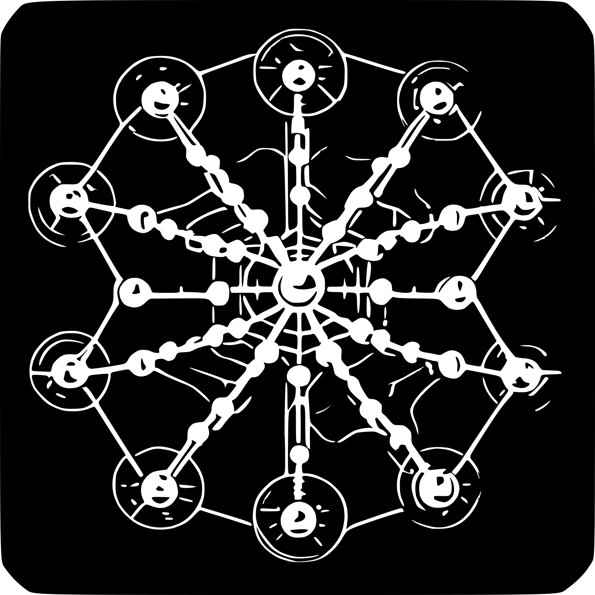 AI-generated SVG of a Neural Network, schematic view