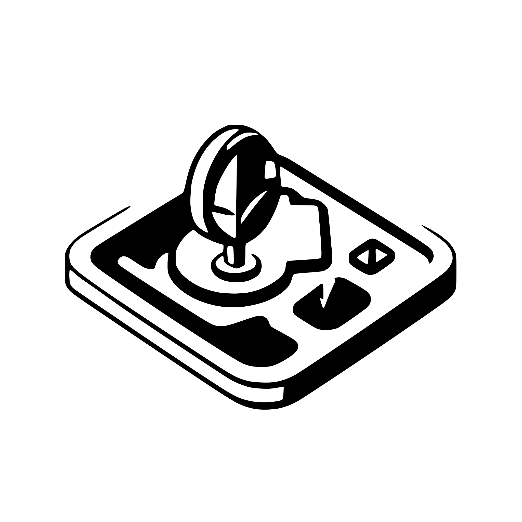 AI-generated SVG of a smartphone isometric with maps icon