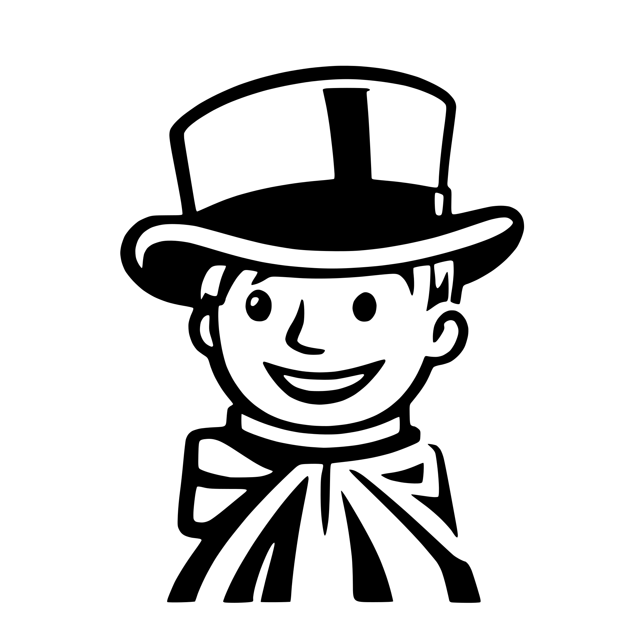 AI-generated SVG of a the hand that removes the hat and bow tie