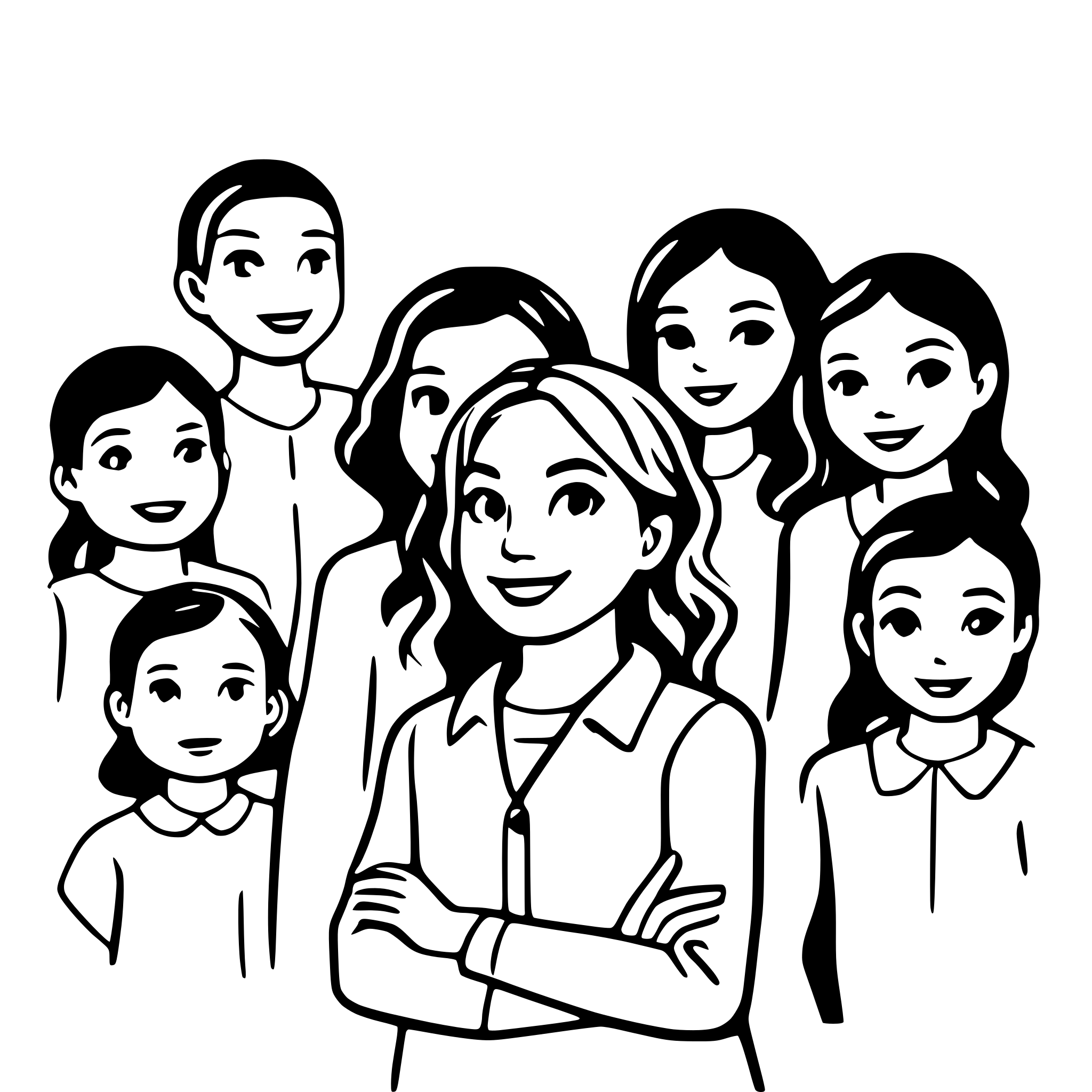 AI-generated SVG of 'educator says goodbye to 8 children'