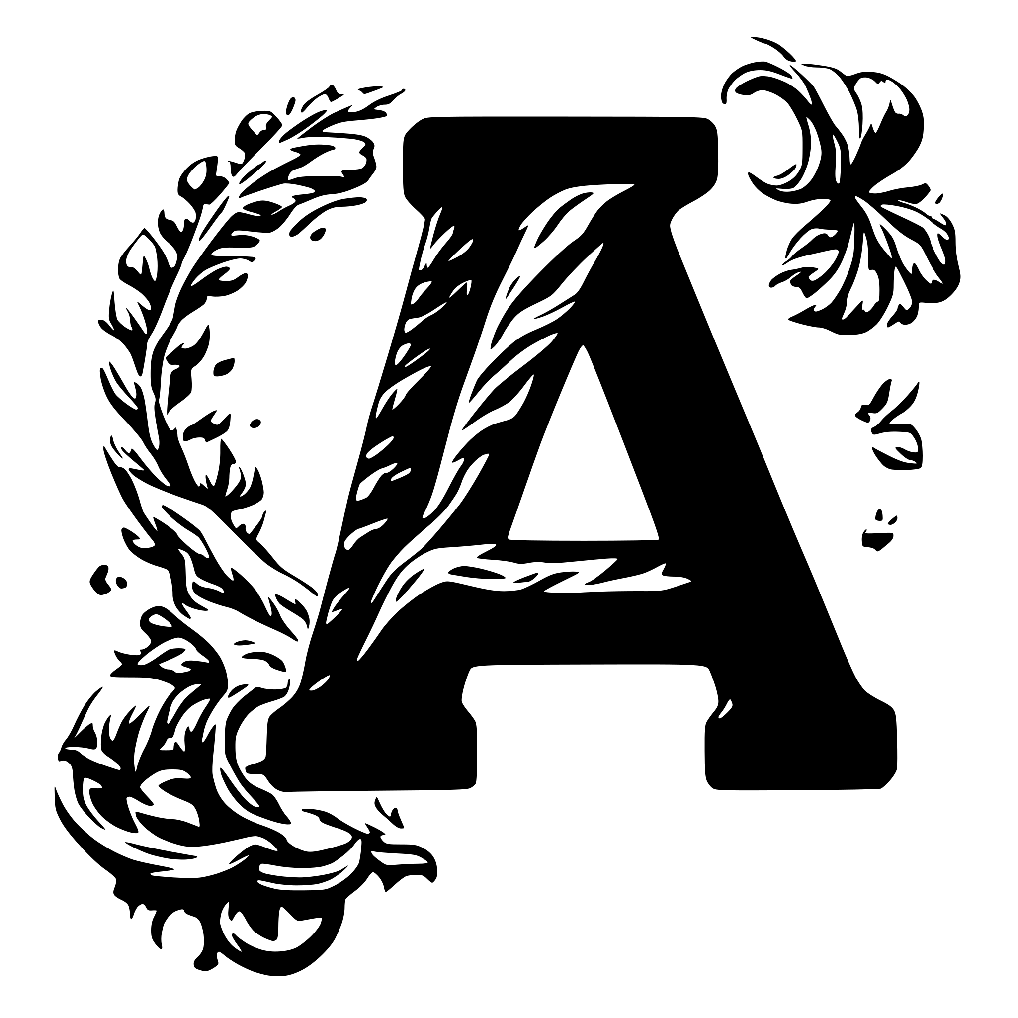 AI-generated SVG of a English alphabet