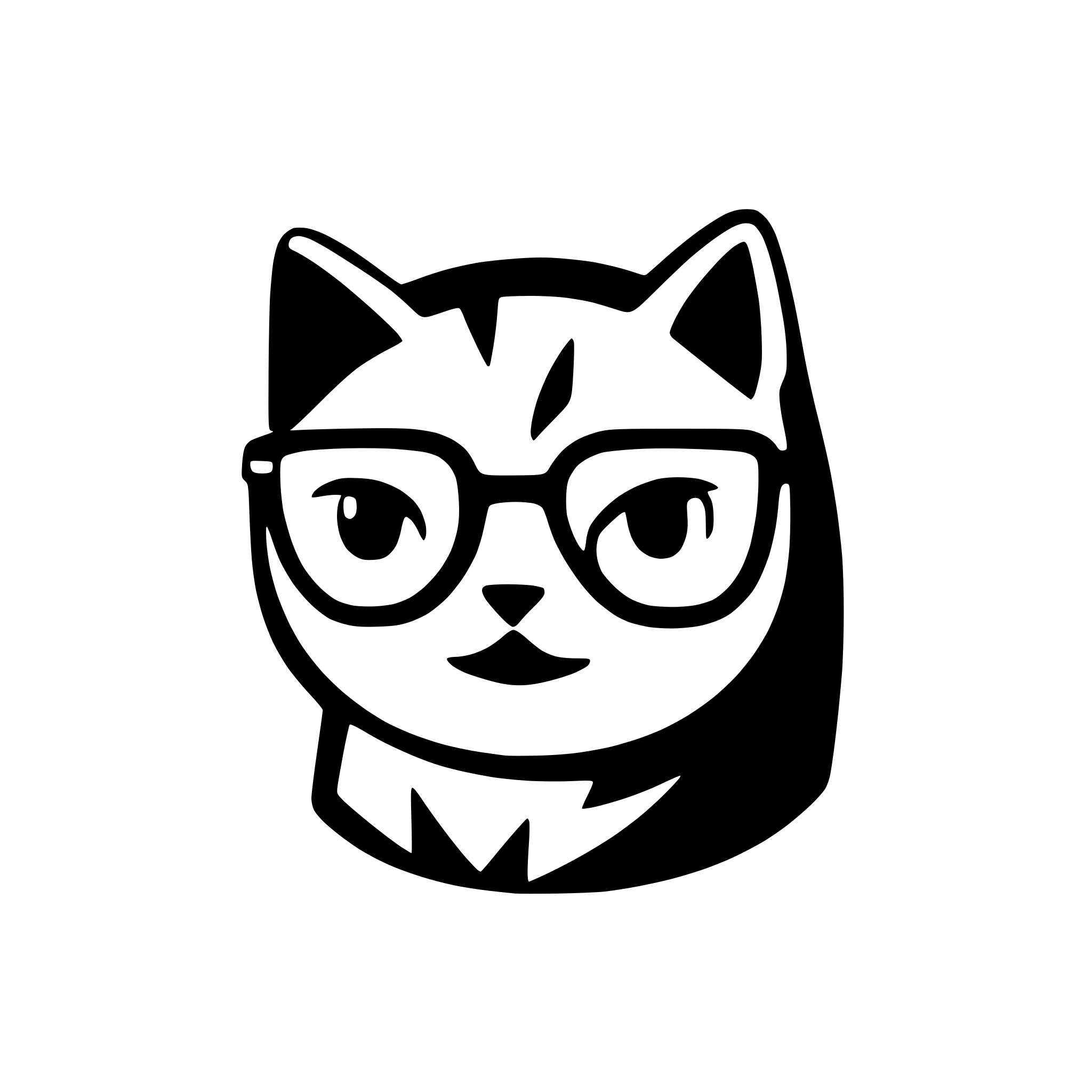 AI-generated SVG of 'smart cat in glasses'