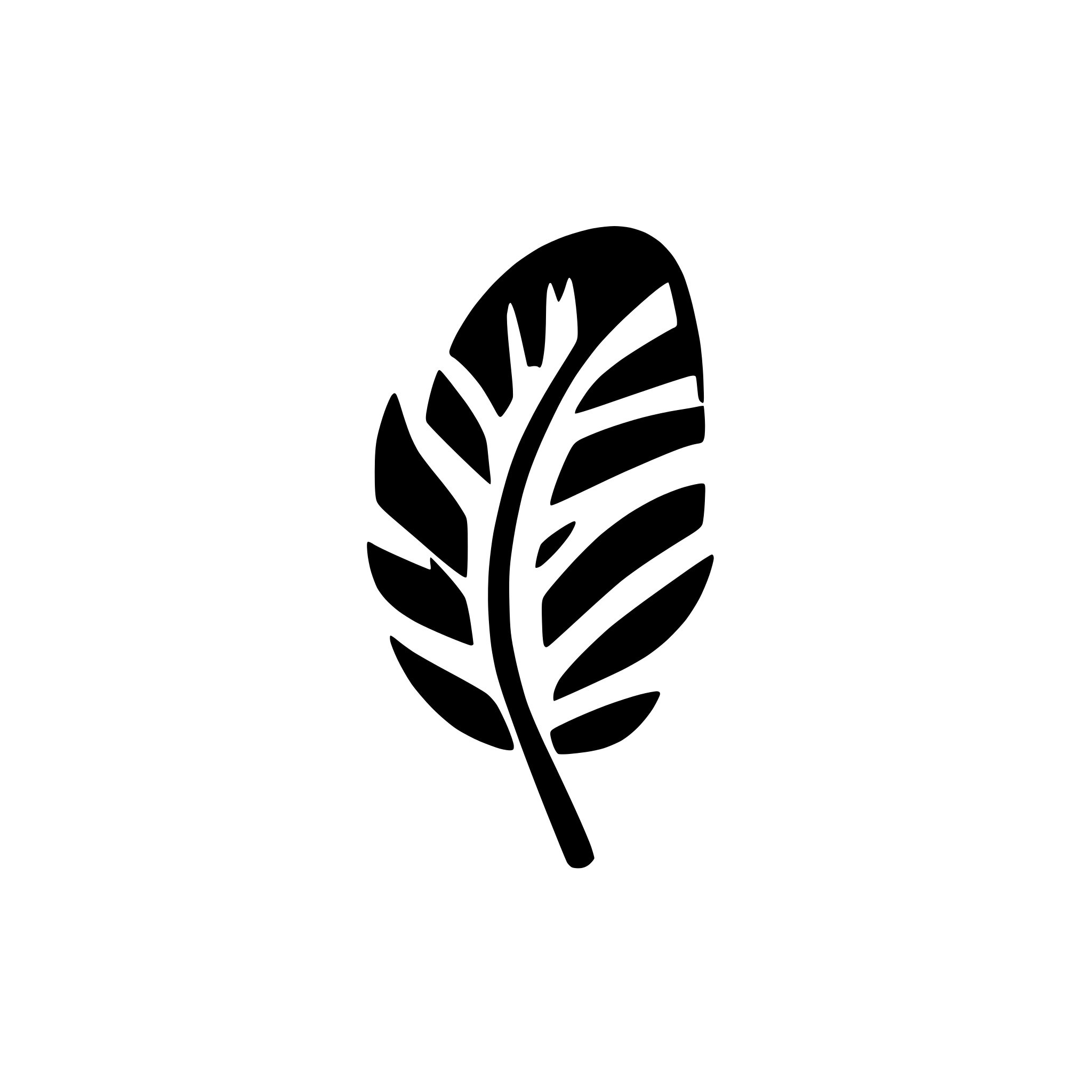 AI-generated SVG of a feather