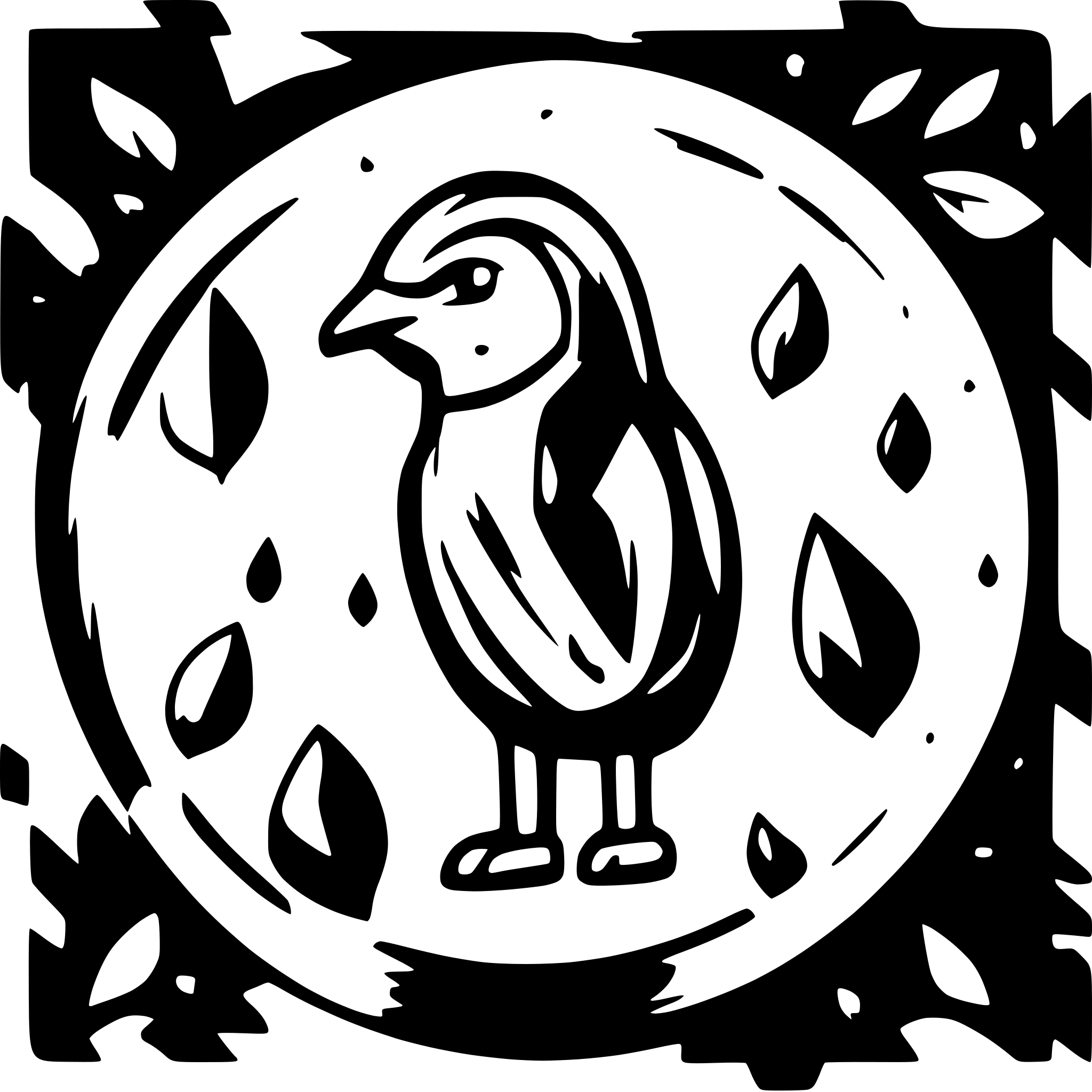 AI-generated SVG of 'colorful penguin'