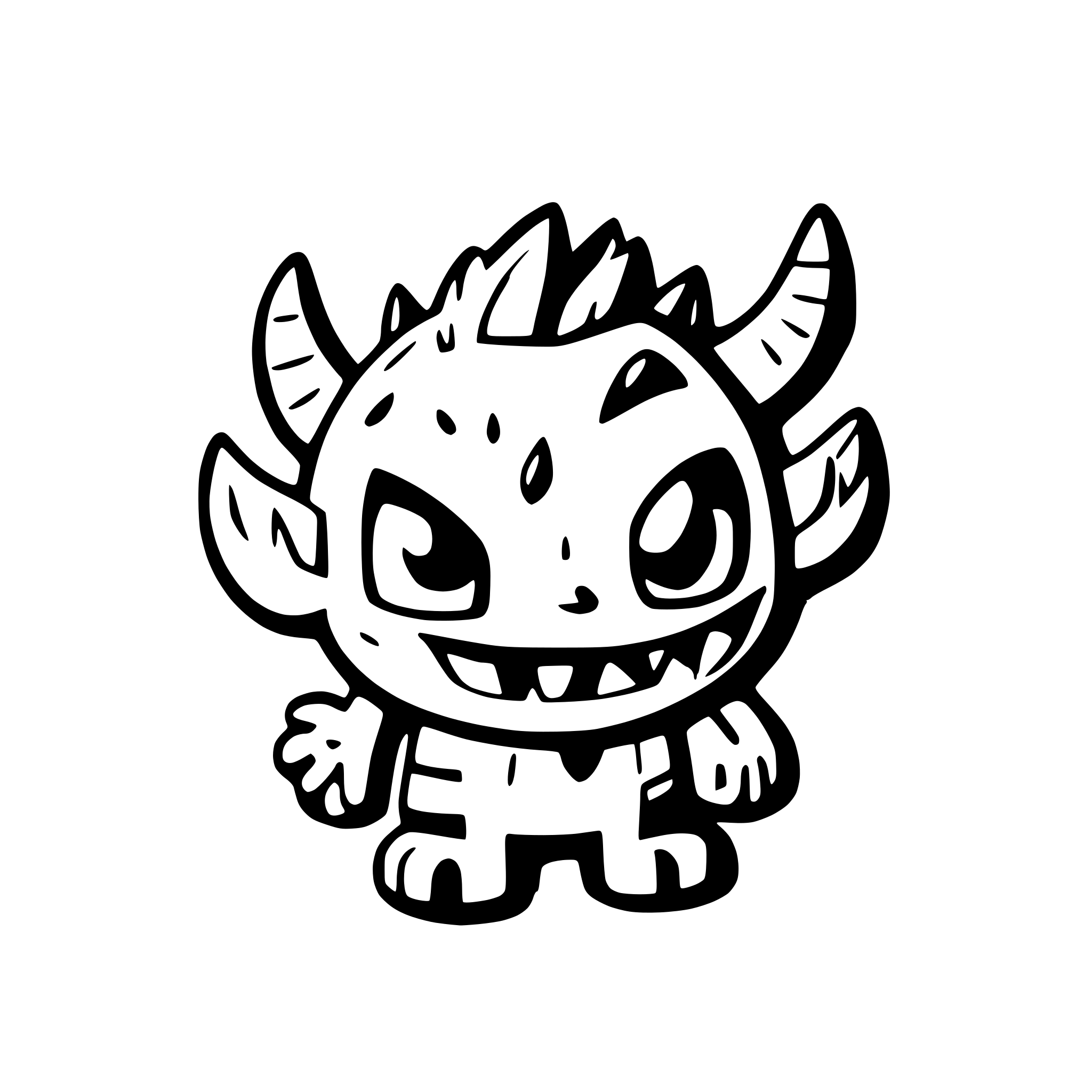 AI-generated SVG of a monster