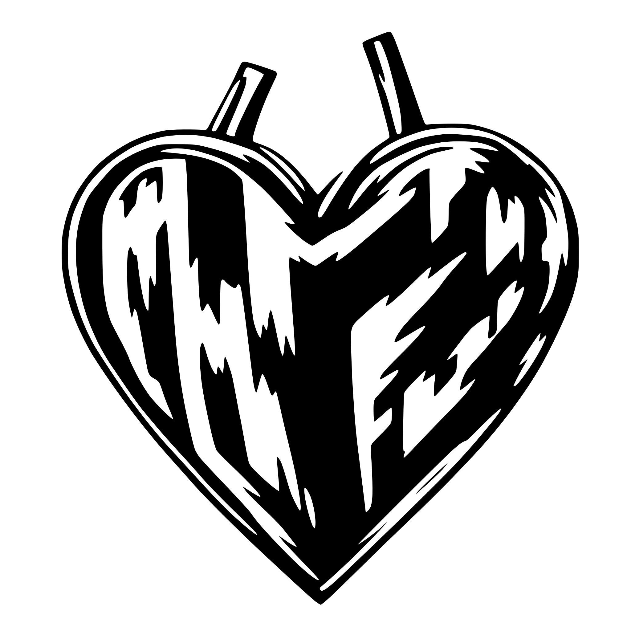 AI-generated SVG of a handrawn heart