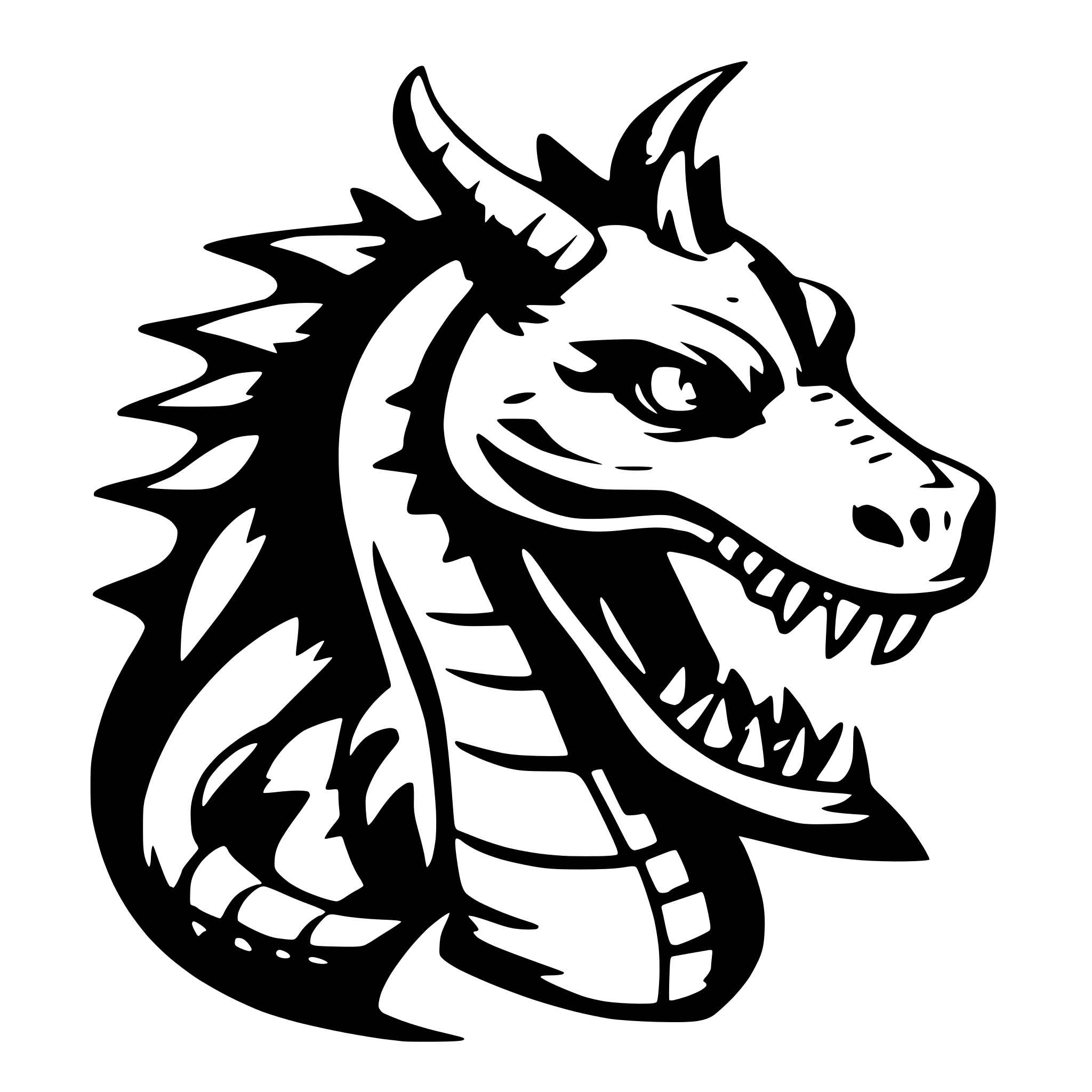 AI-generated SVG of a dragon