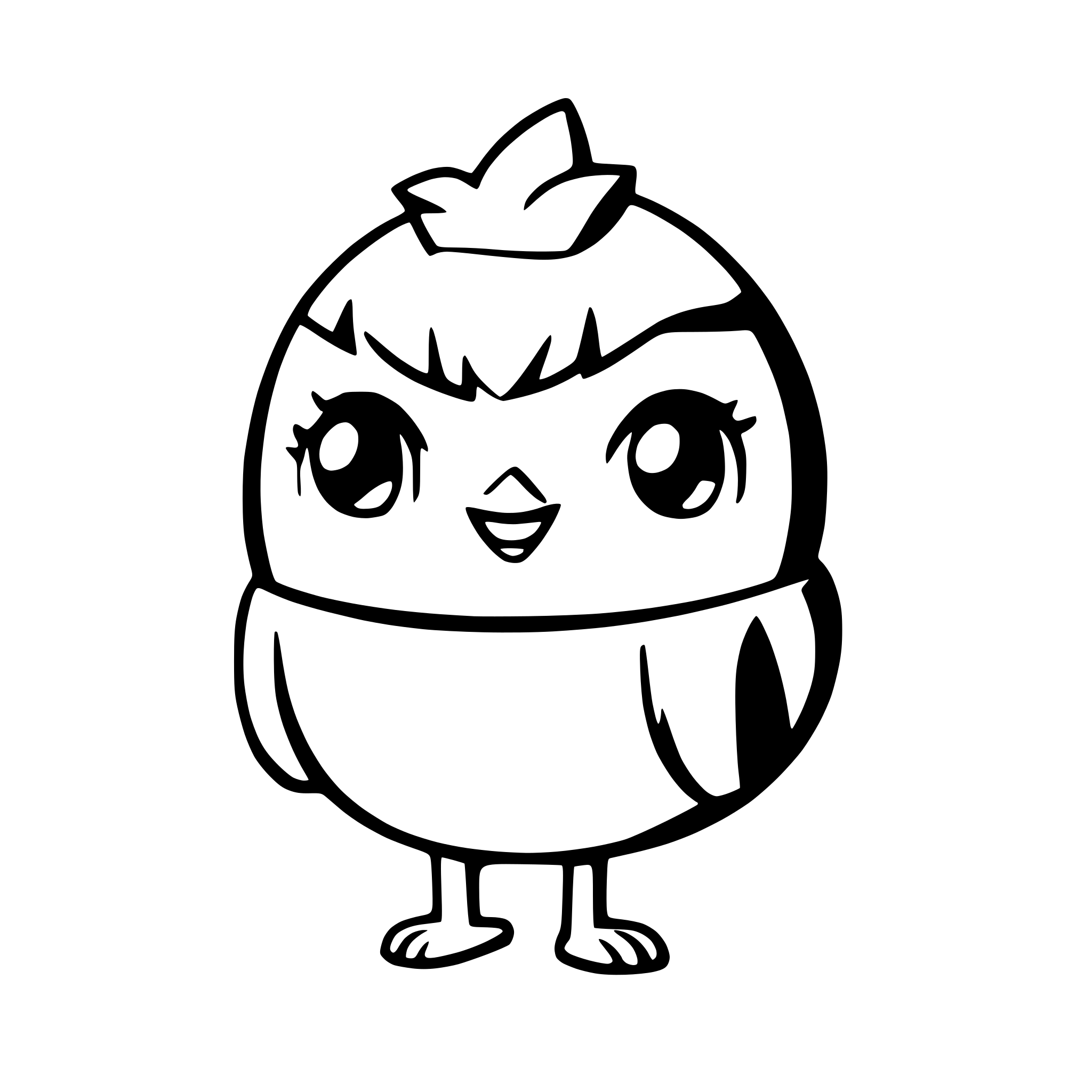 AI-generated SVG of 'create a cute chick that looks like bubu and dudu'