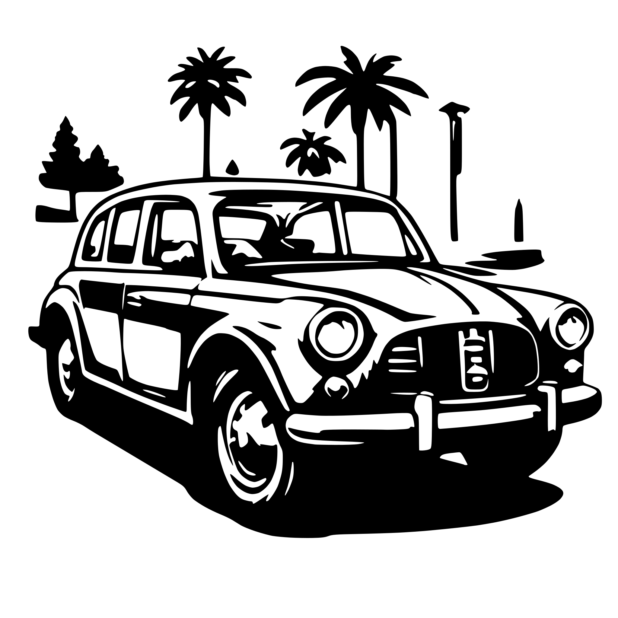 AI-generated SVG of 'an old car'