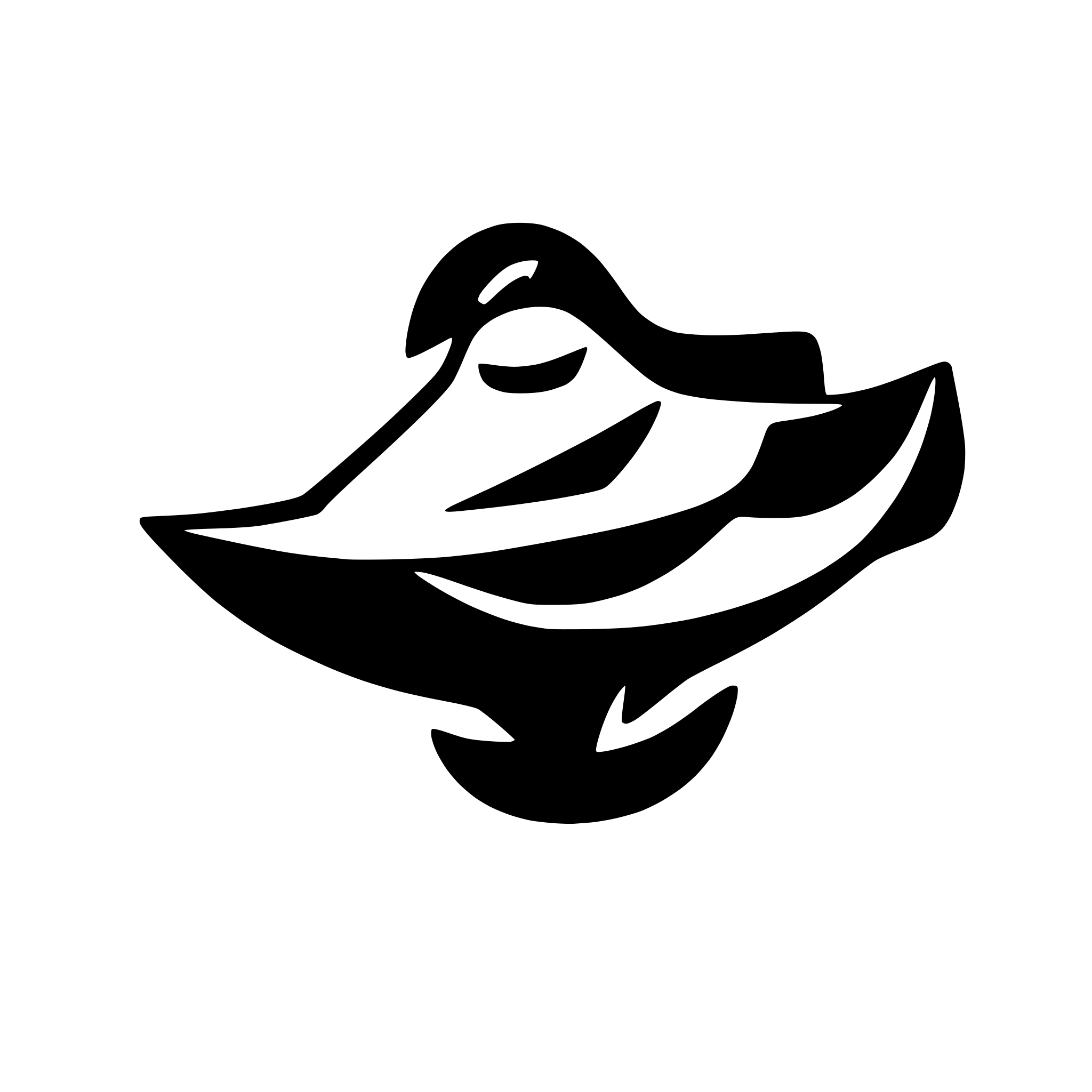 AI-generated SVG of a Manta silhouette from above