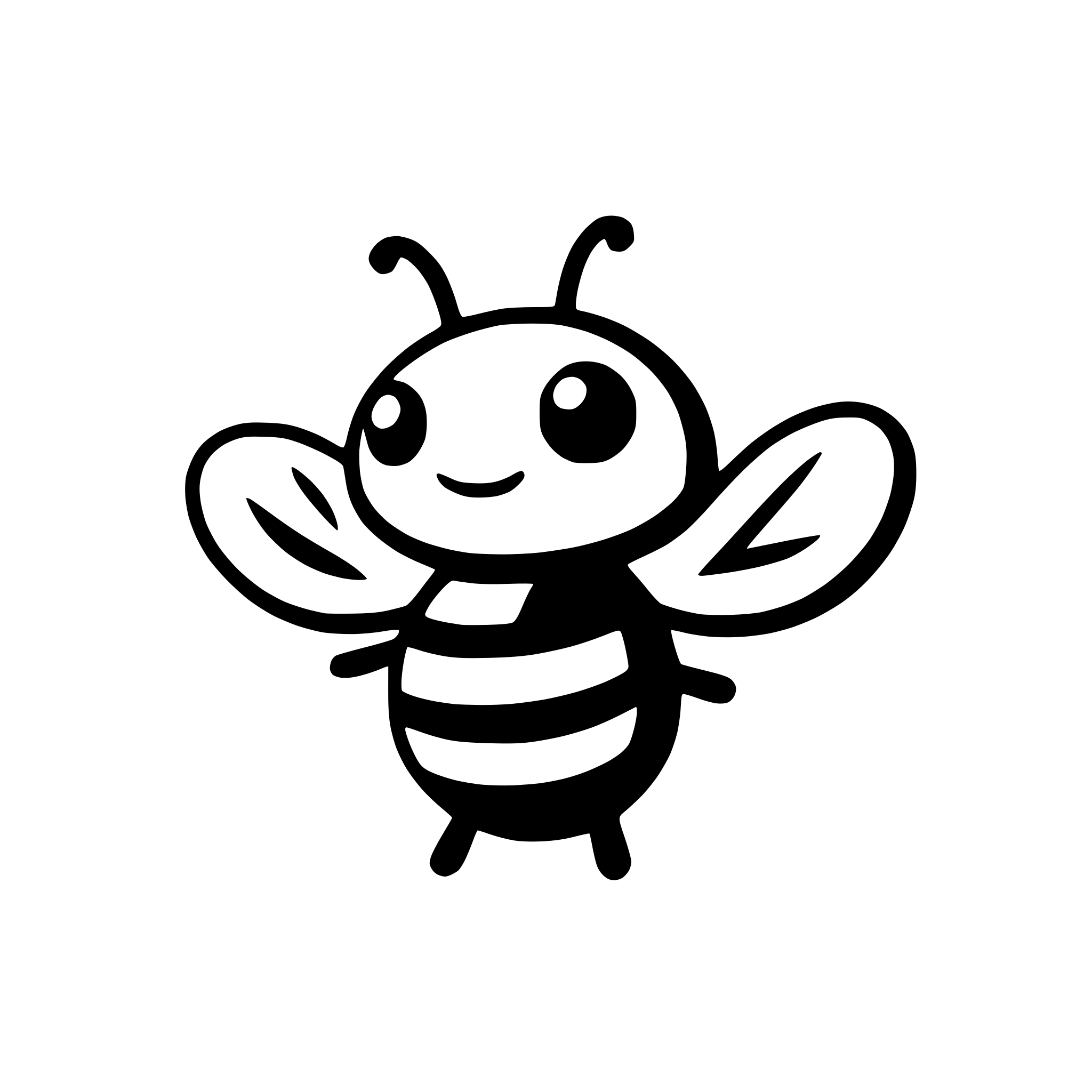 AI-generated SVG of 'Generate similar bee icon svg'