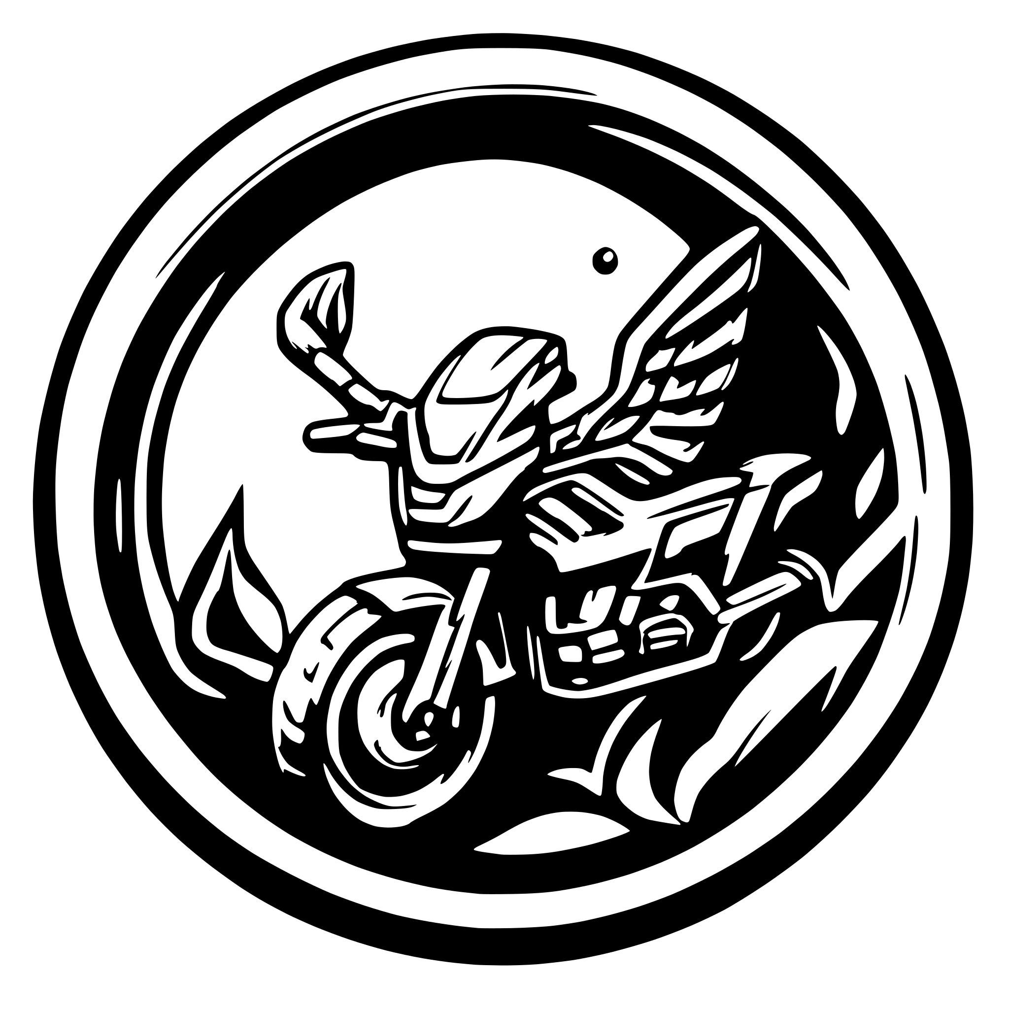 AI-generated SVG of a purple honda grom with wings