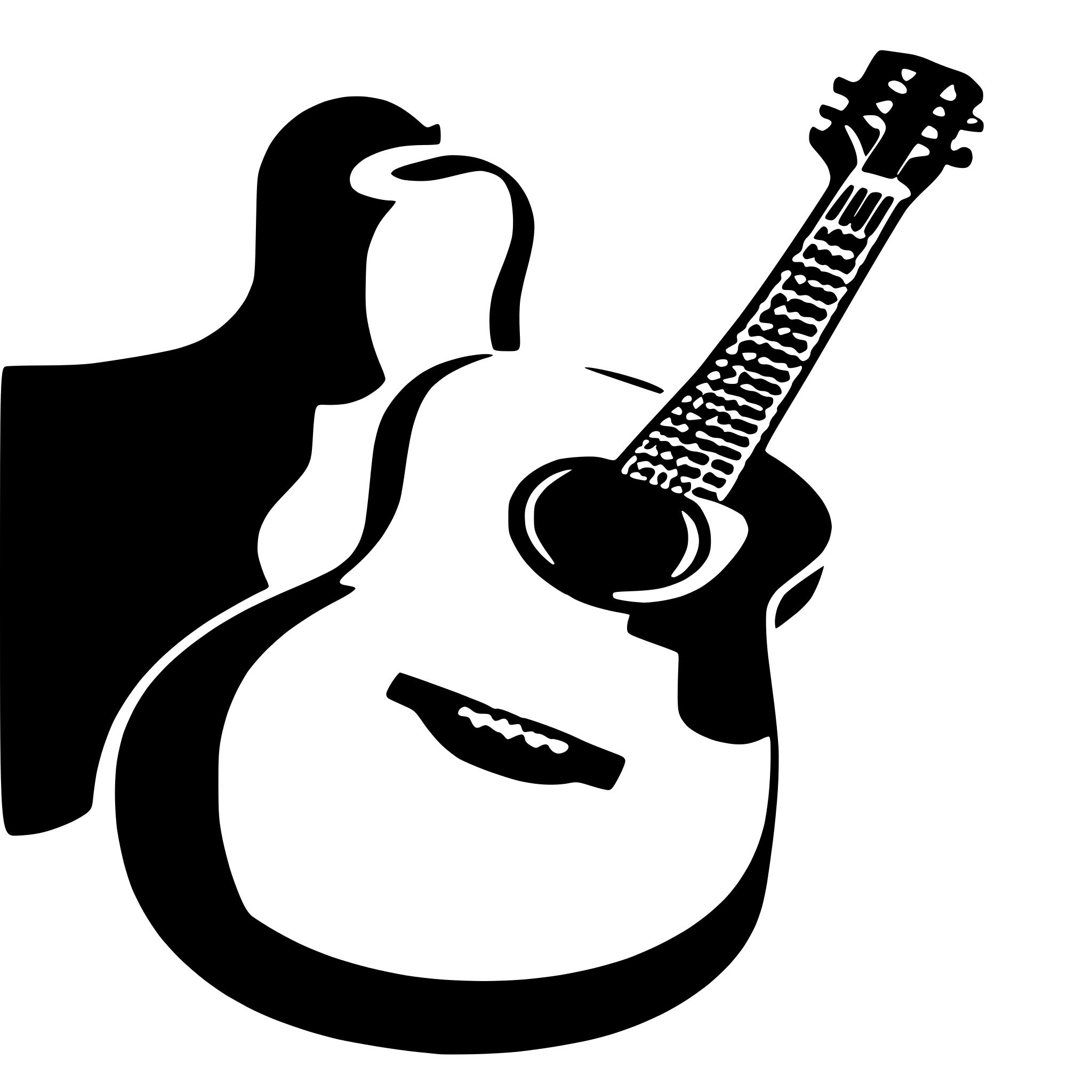 AI-generated SVG of 'guitar flat style'