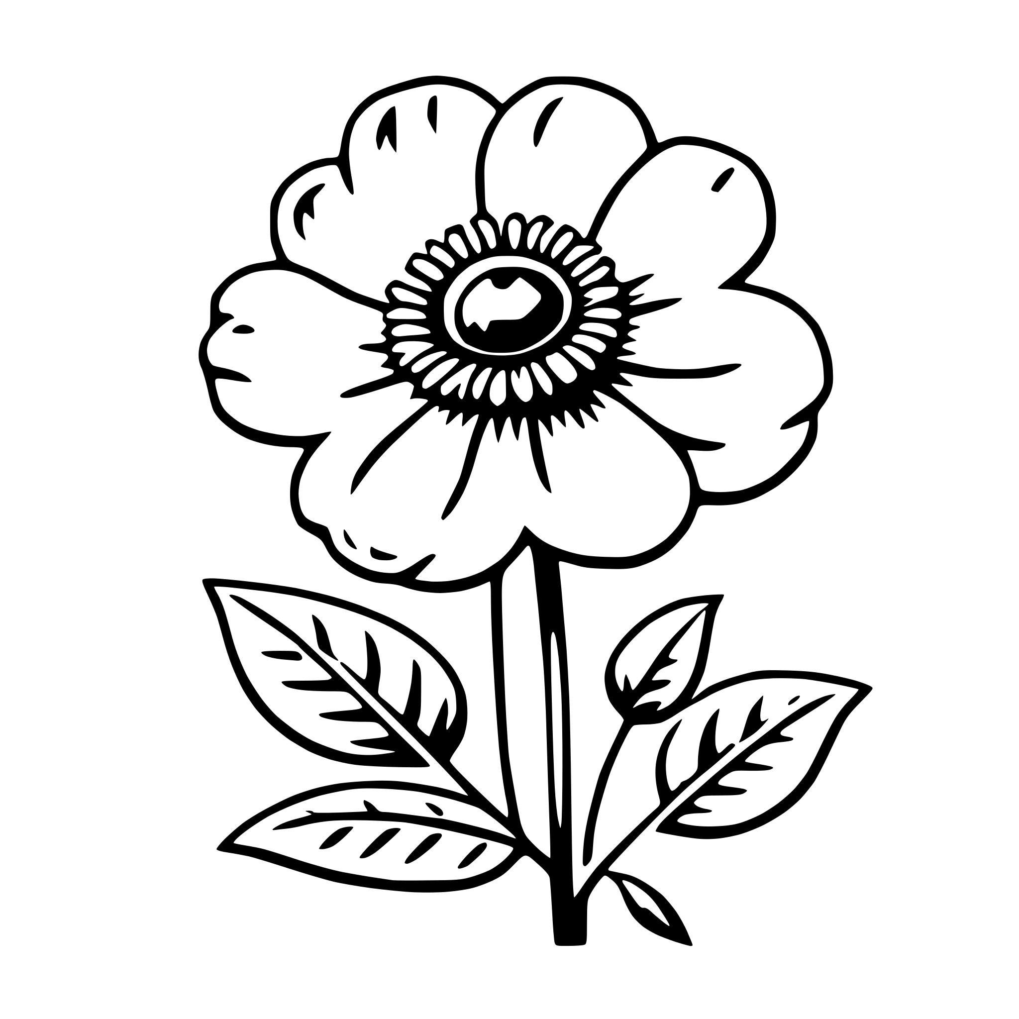 AI-generated SVG of 'anemone'